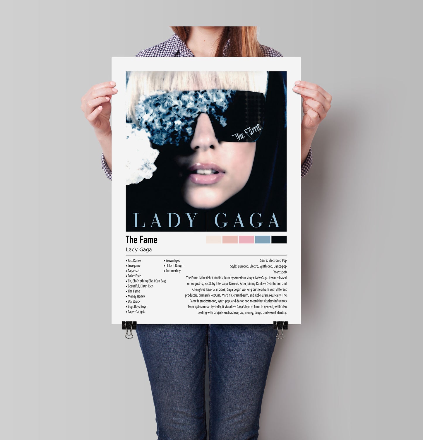 Lady Gaga | The Fame | Custom Album Cover Poster Print