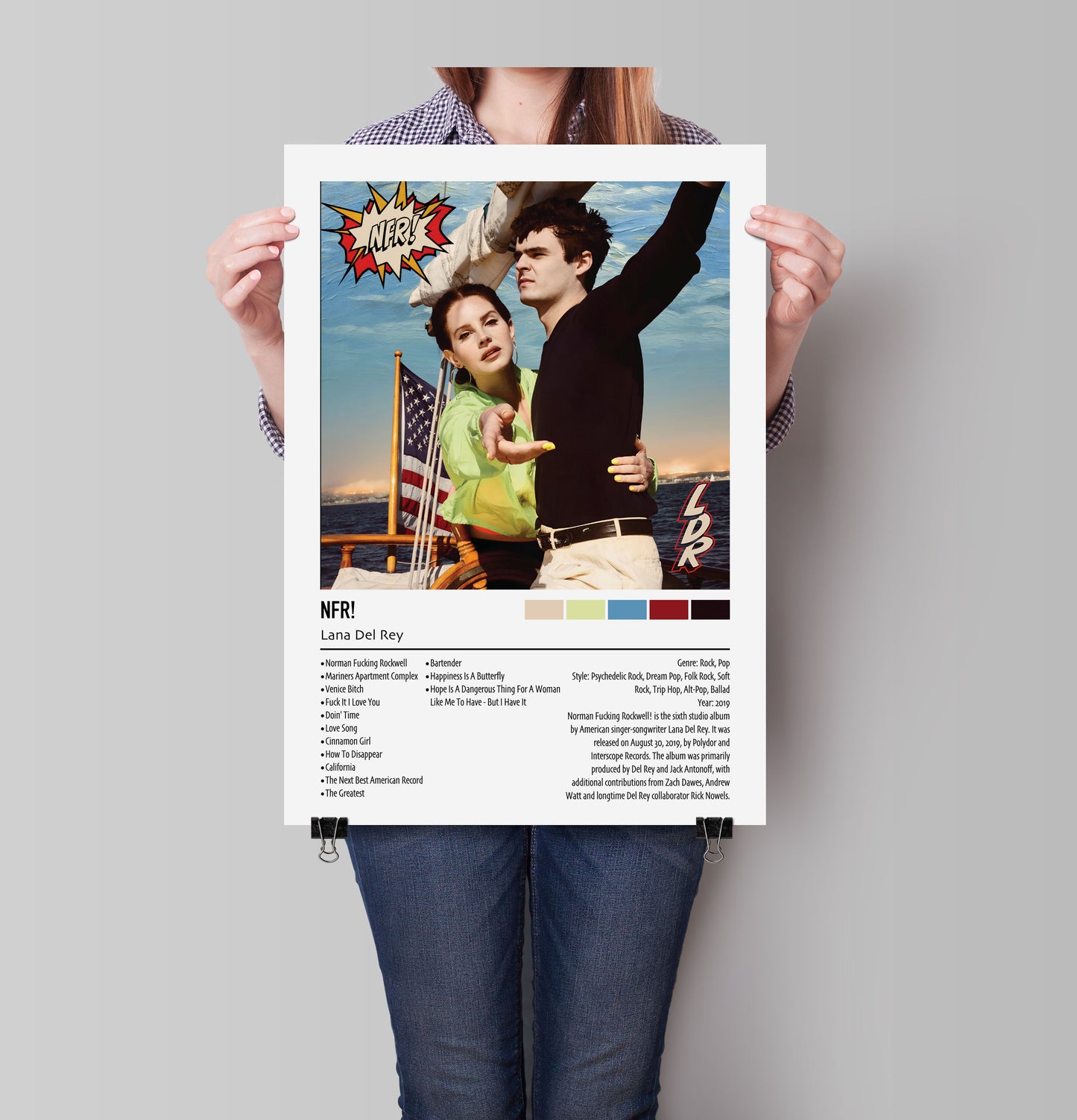 Lana Del Rey | NFR! | Custom Album Cover Poster Print