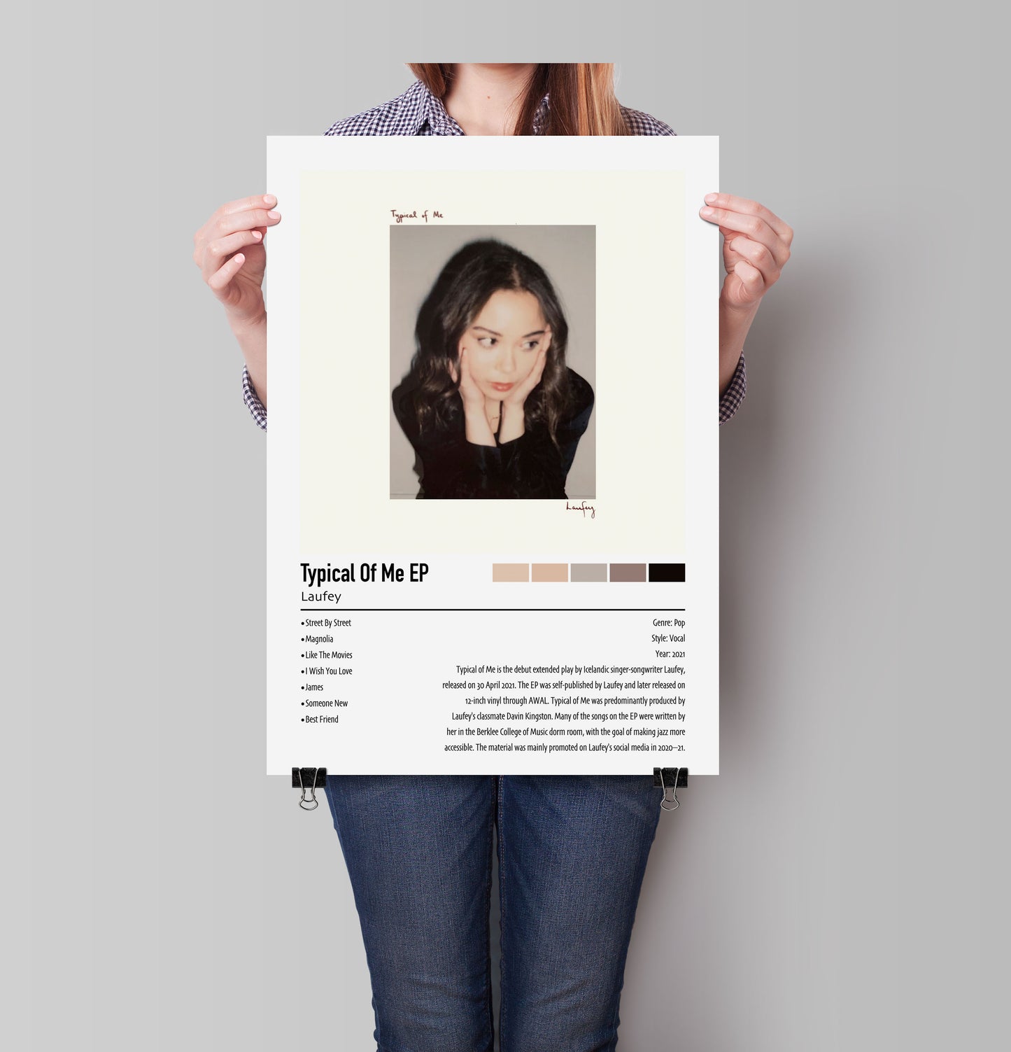 Laufey | Typical Of Me EP | Custom Album Cover Poster Print