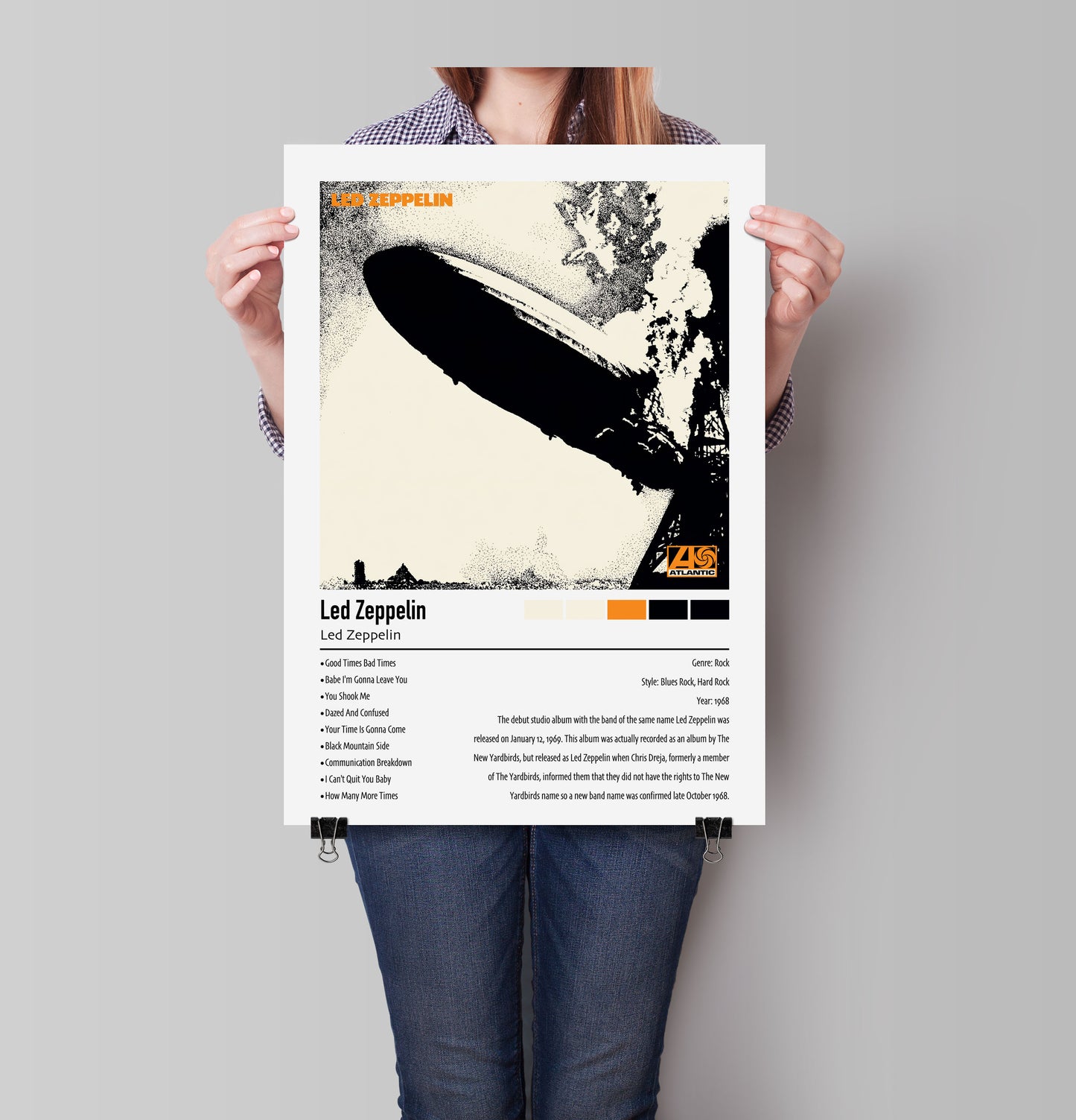 Led Zeppelin | Led Zeppelin | Custom Album Cover Poster Print