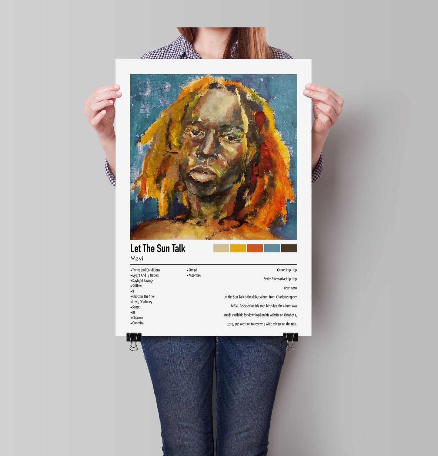 Mavi | Let The Sun Talk | Custom Album Cover Poster Print