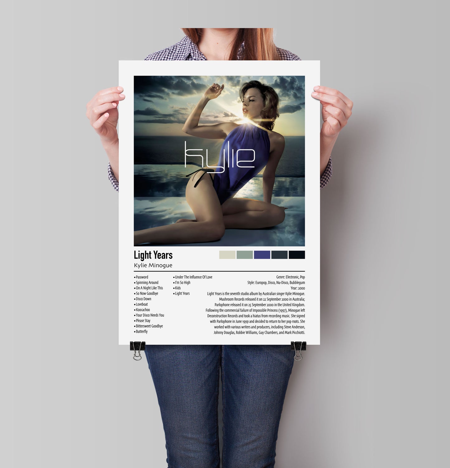 Kylie Minogue | Light Years | Custom Album Cover Poster Print