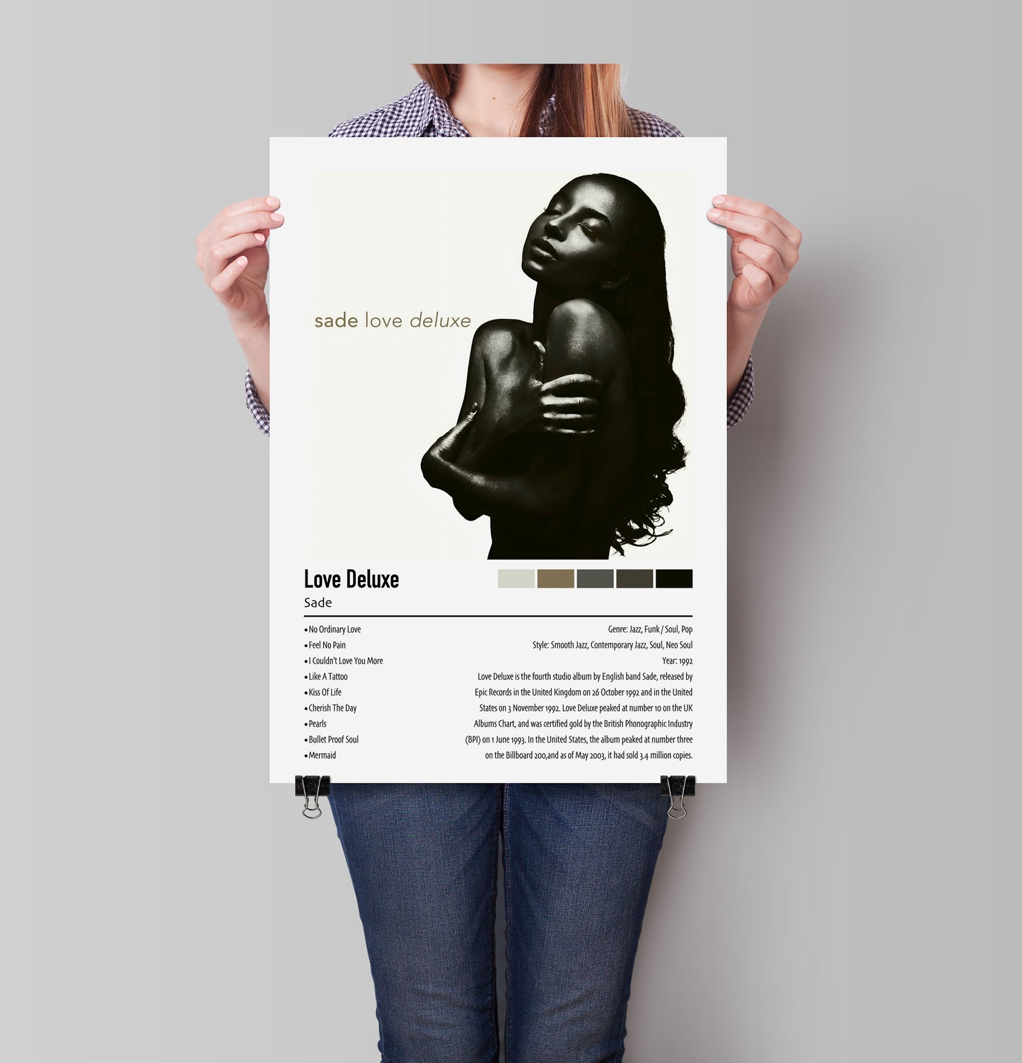Sade | Love Deluxe | Custom Album Cover Poster Print