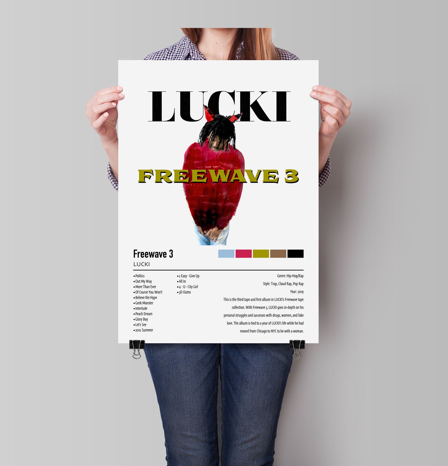 LUCKI | Freewave 3 | Custom Album Cover Poster Print