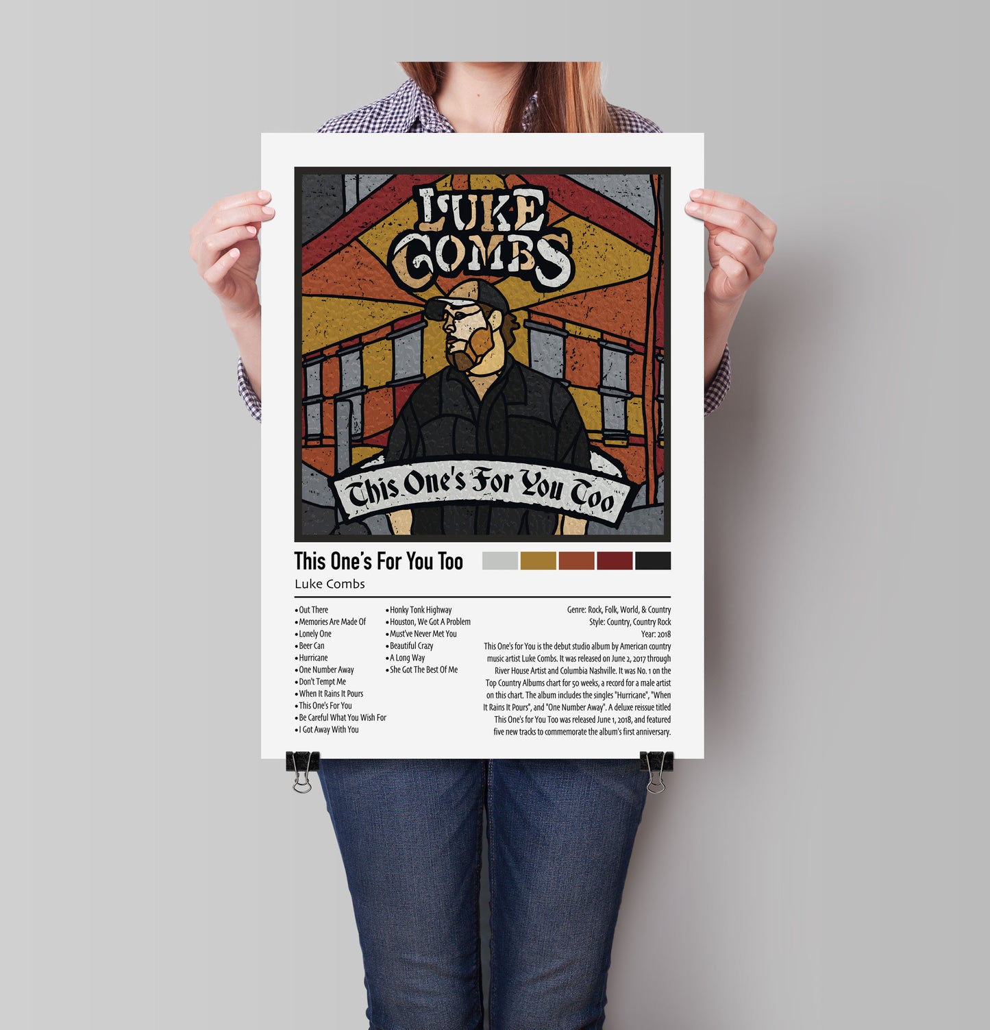 Luke Combs | This One's For You Too | Custom Album Cover Poster Print