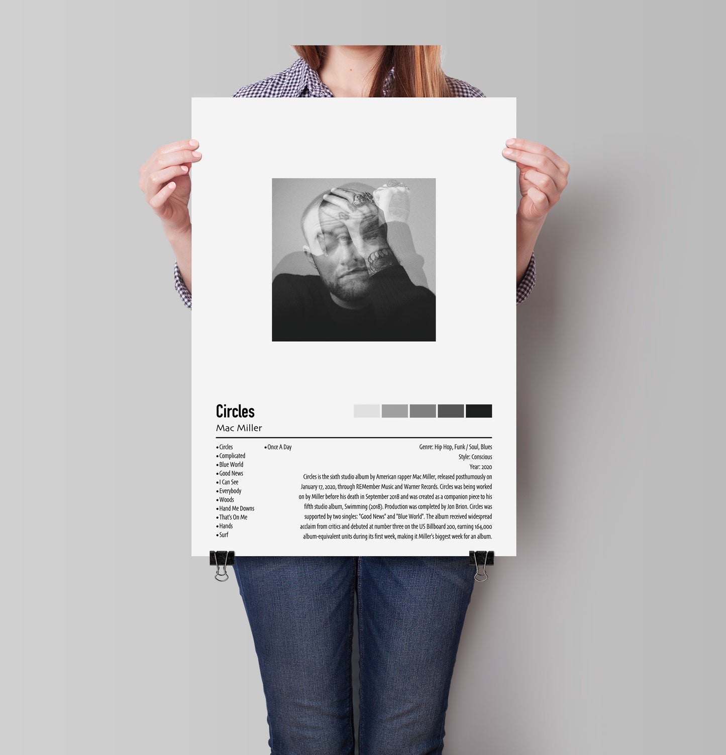 Mac Miller | Circles | Custom Album Cover Poster Print