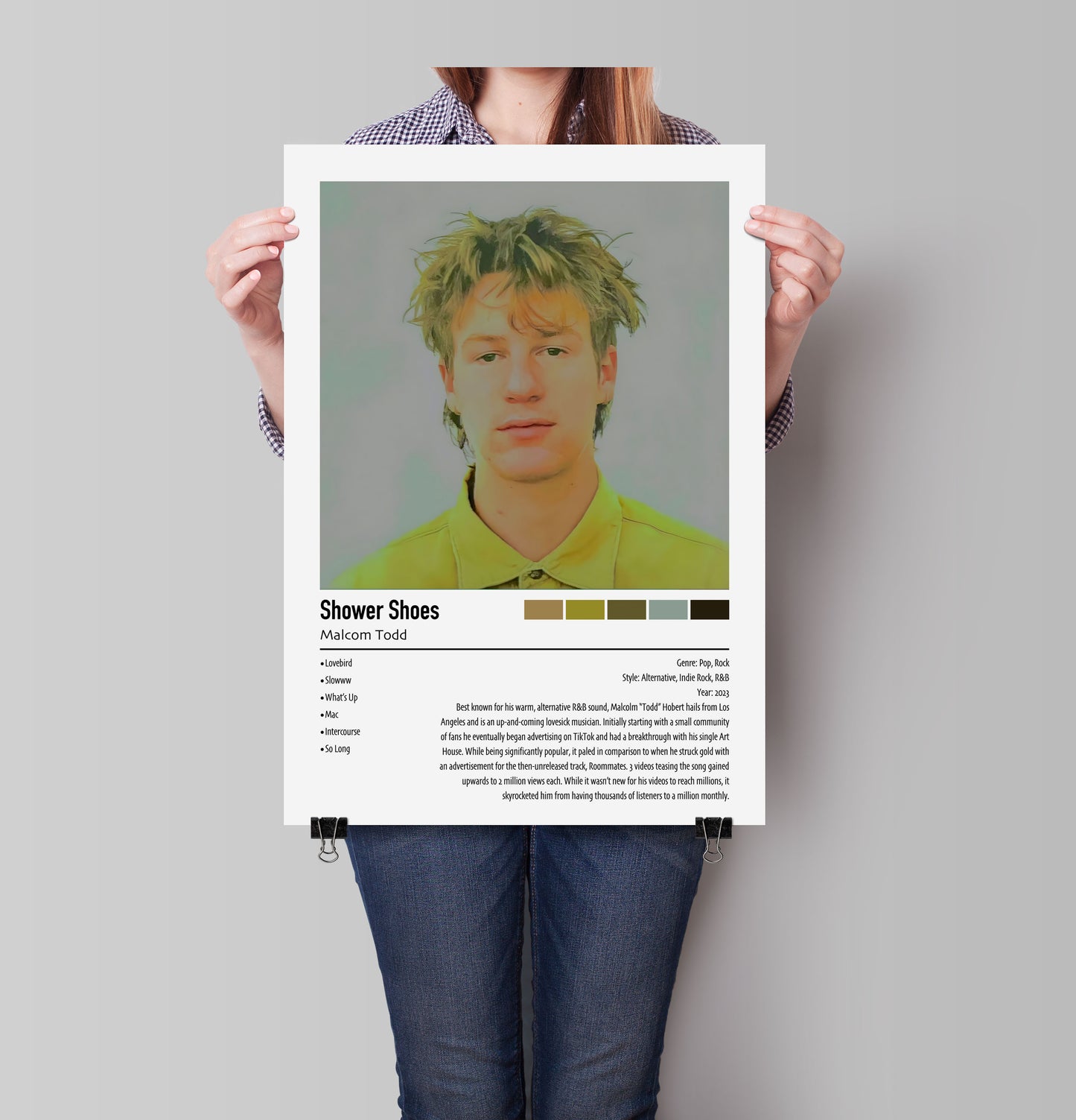 Malcom Todd | Shower Shoes | Custom Album Cover Poster Print