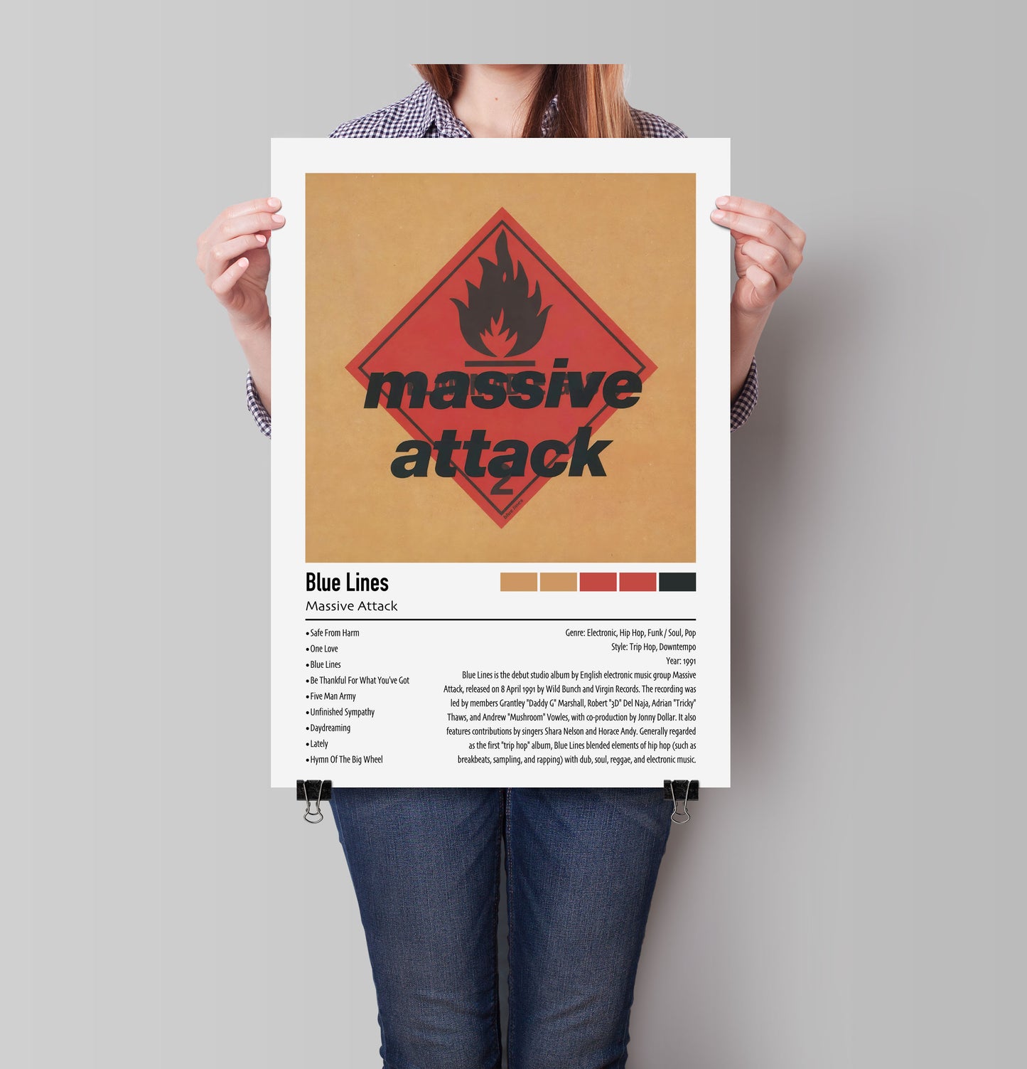 Massive Attack | Blue Lines | Custom Album Cover Poster Print