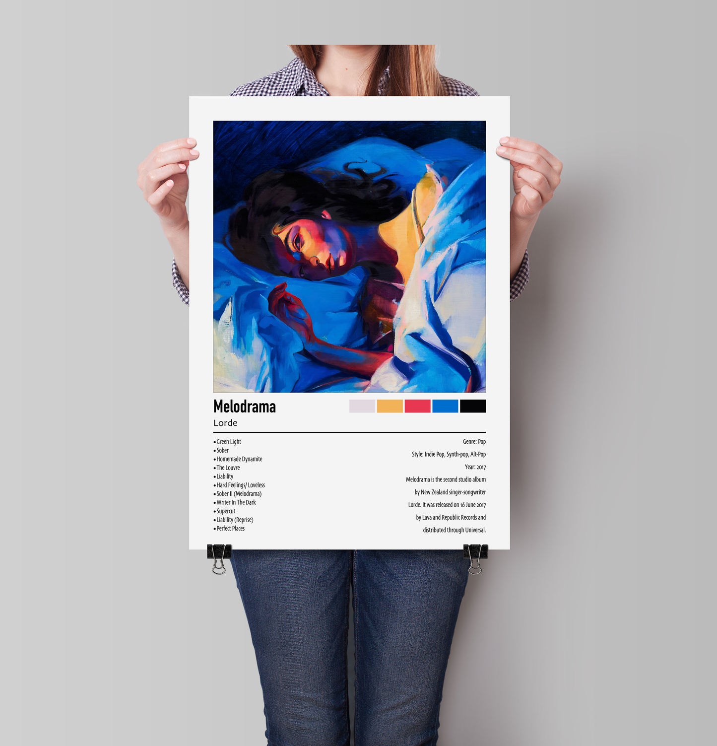 Lorde | Melodrama | Custom Album Cover Poster Print