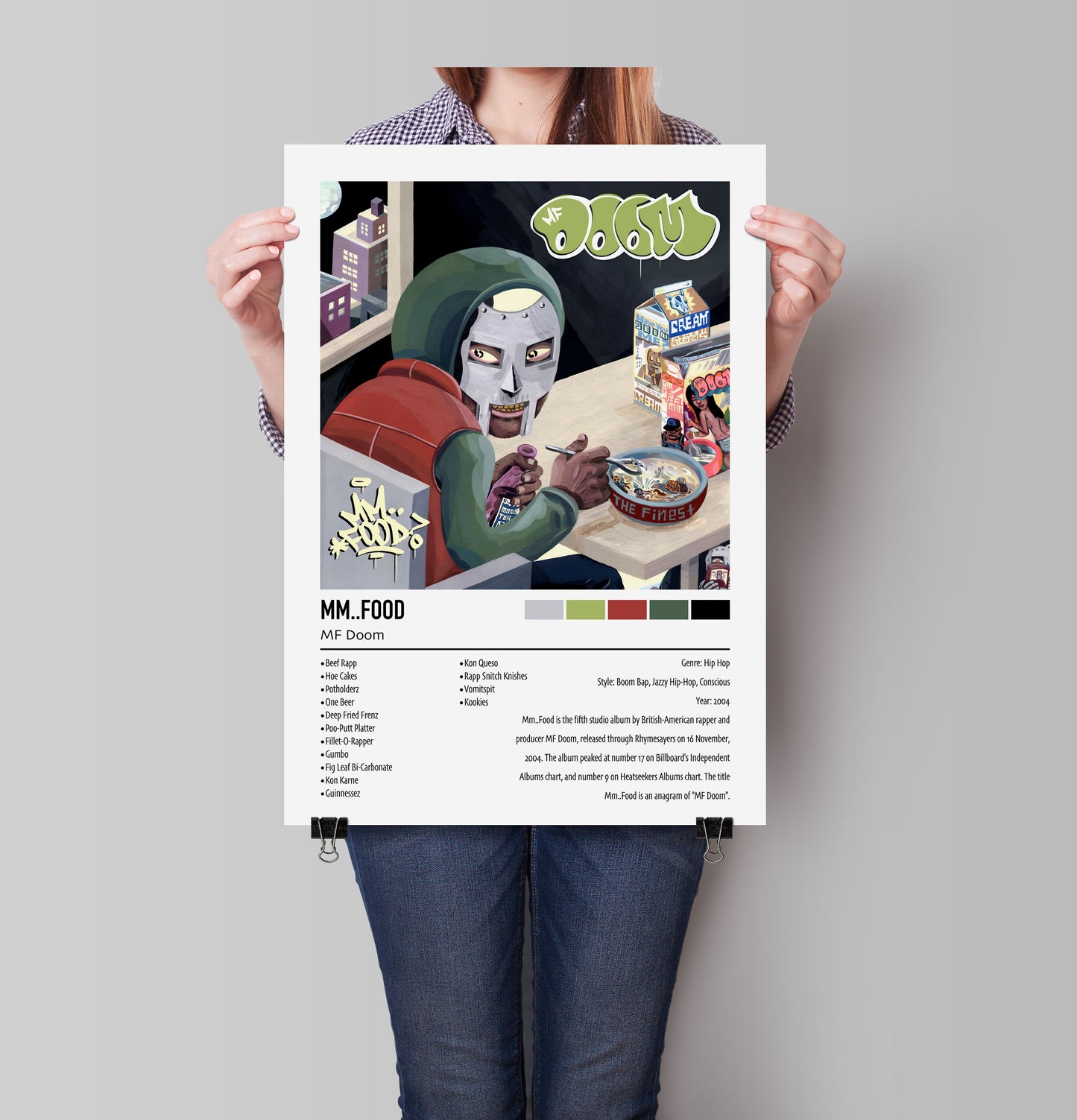 MF Doom | Mm. FOOD | Custom Album Cover Poster Print