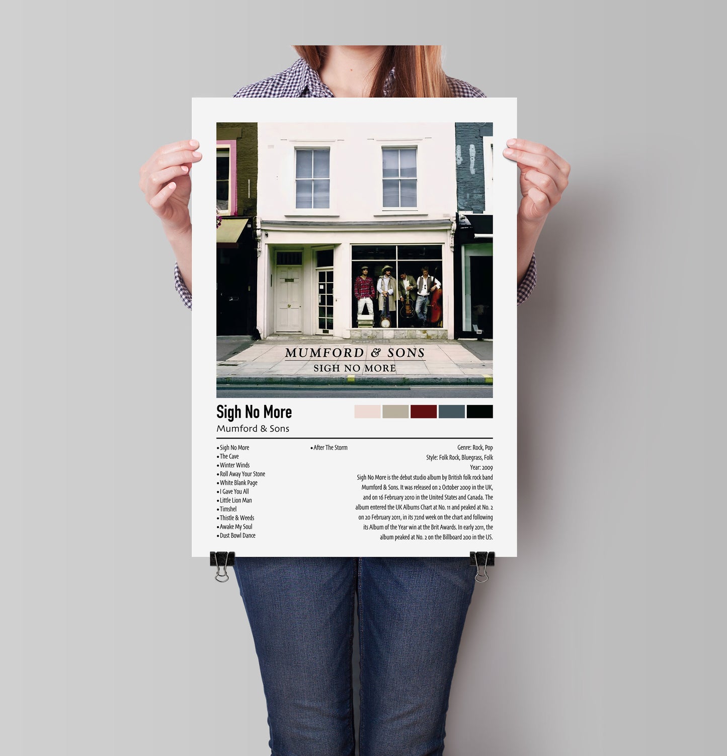 Mumford & Sons | Sigh No More | Custom Album Cover Poster Print