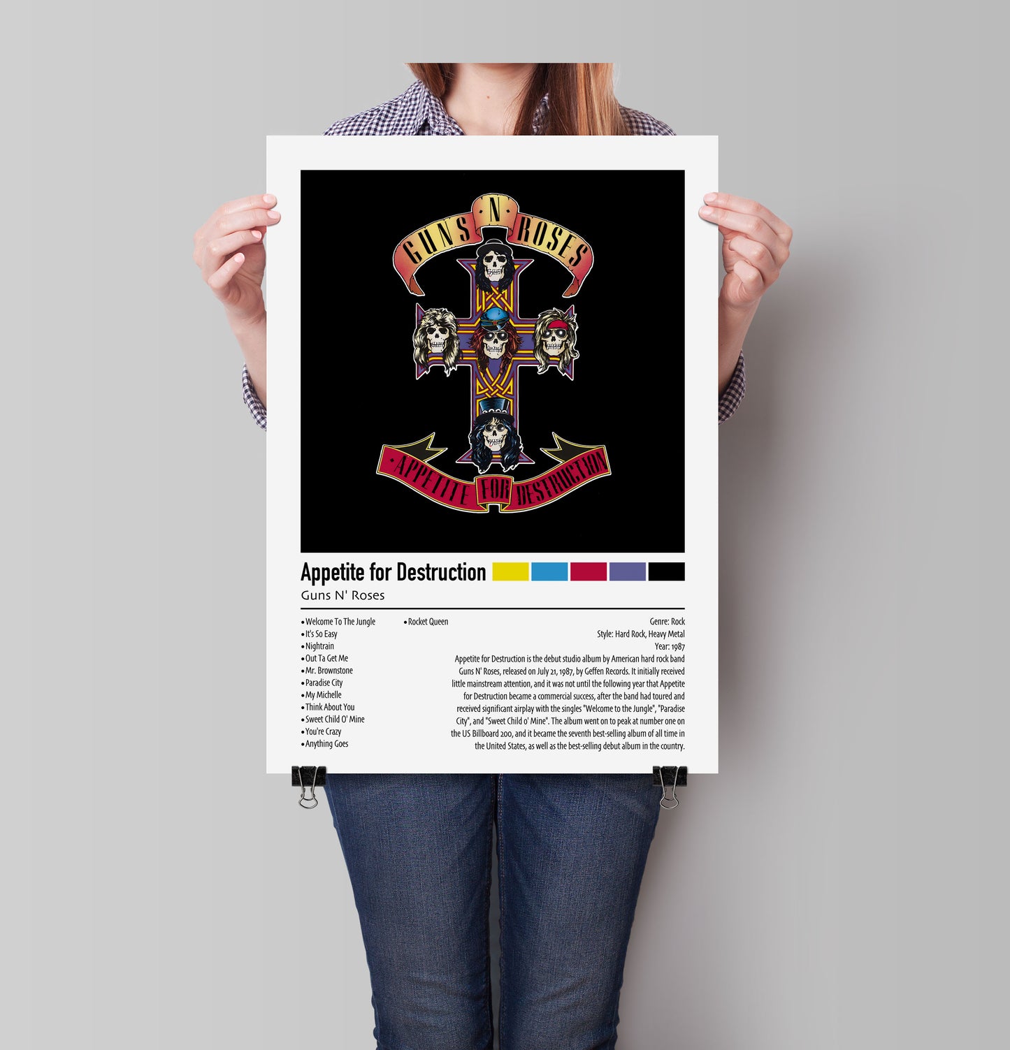 Guns N' Roses | Appetite for Destruction | Custom Album Cover Poster Print