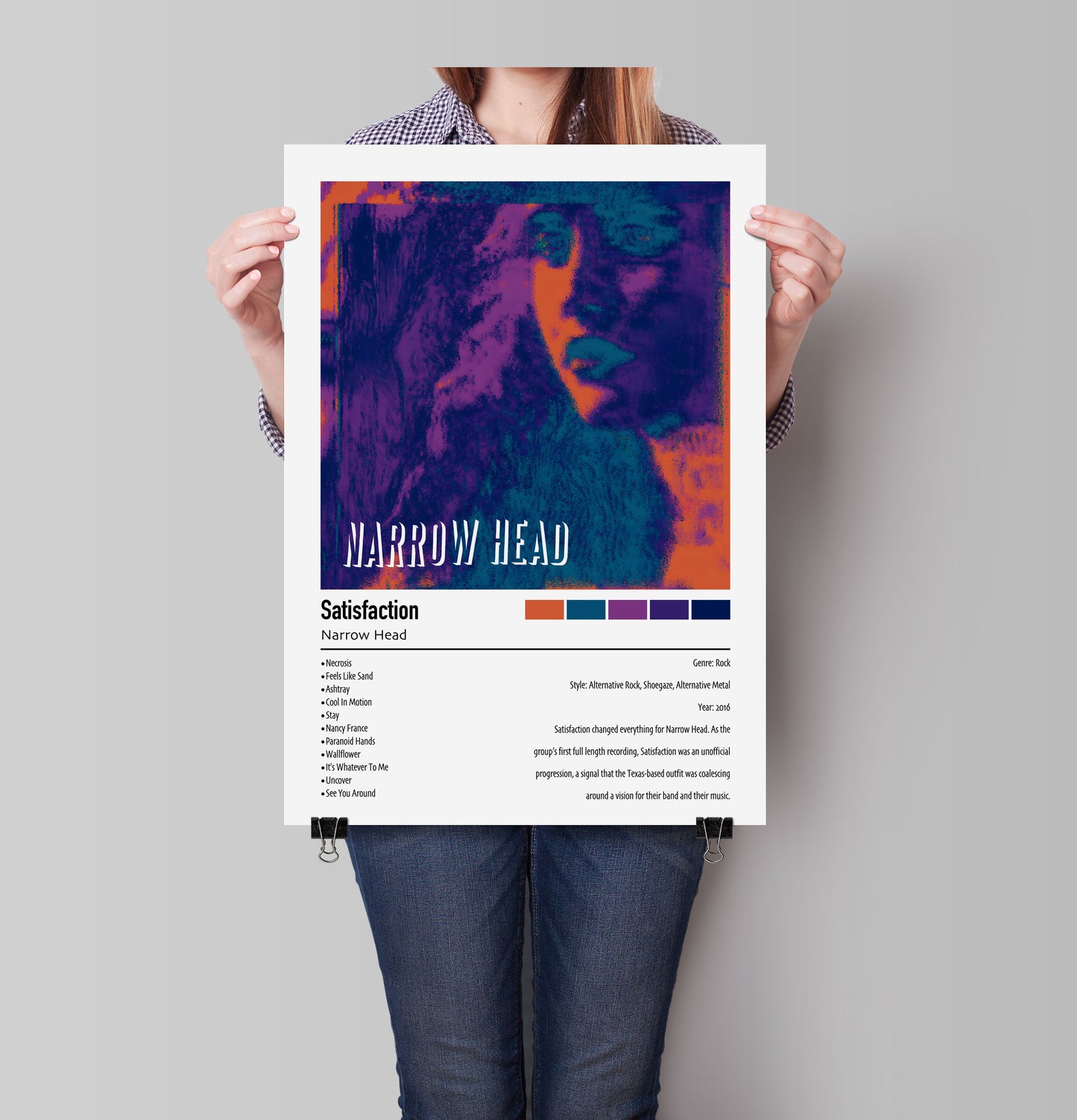 Narrow Head | Satisfaction | Custom Album Cover Poster Print