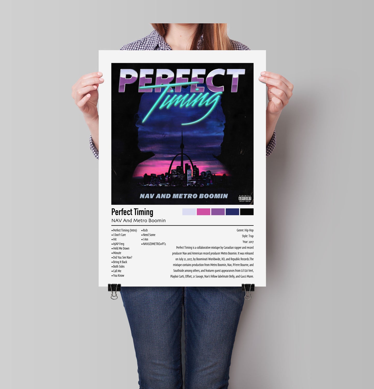 NAV And Metro Boomin | Perfect Timing | Custom Album Cover Poster Print