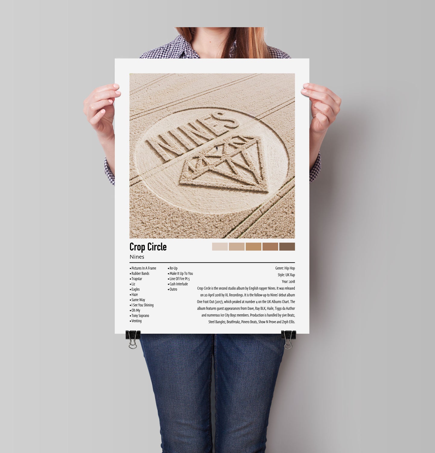 Nines | Crop Circle | Custom Album Cover Poster Print