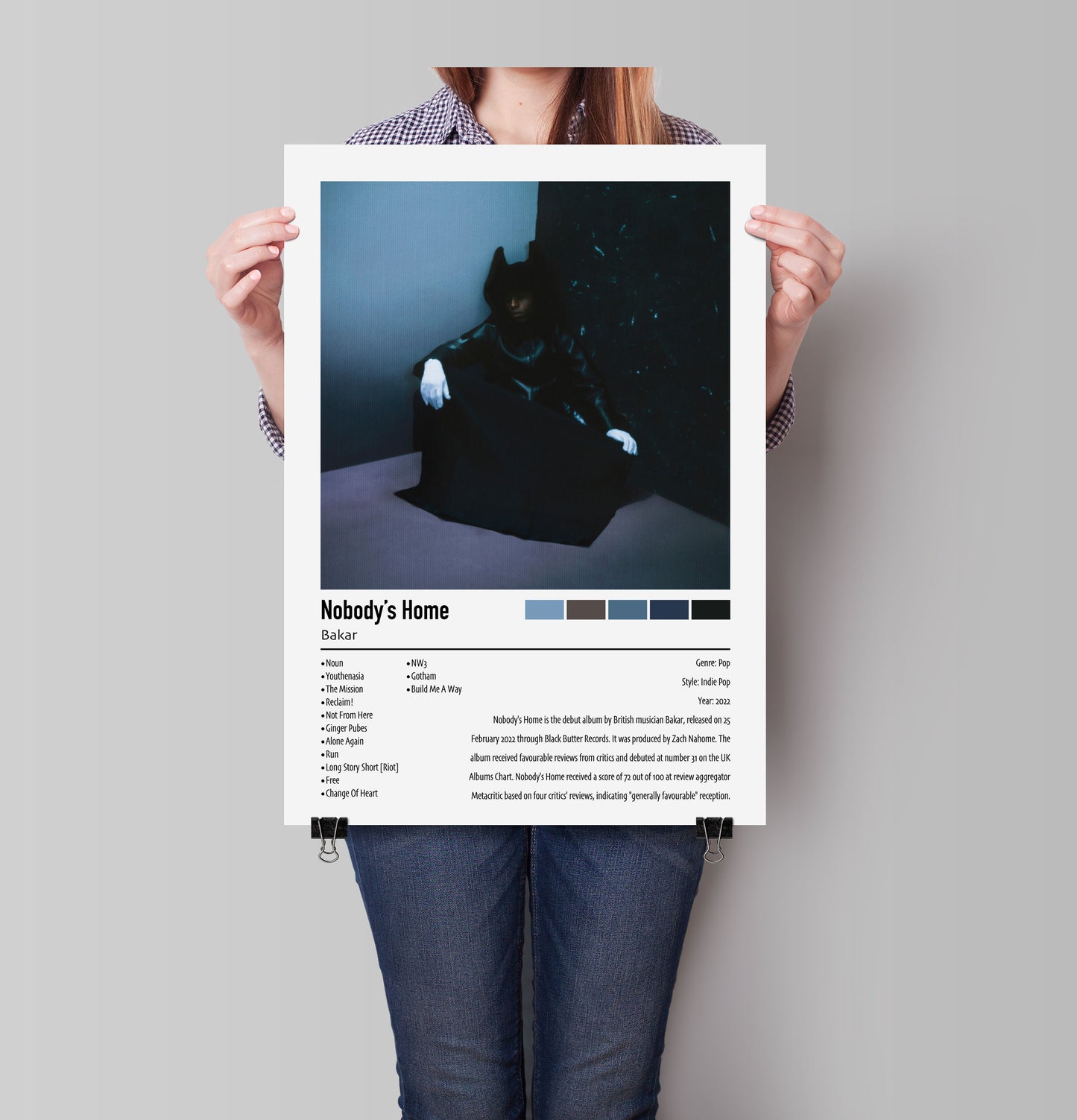 Bakar | Nobody's Home | Custom Album Cover Poster Print