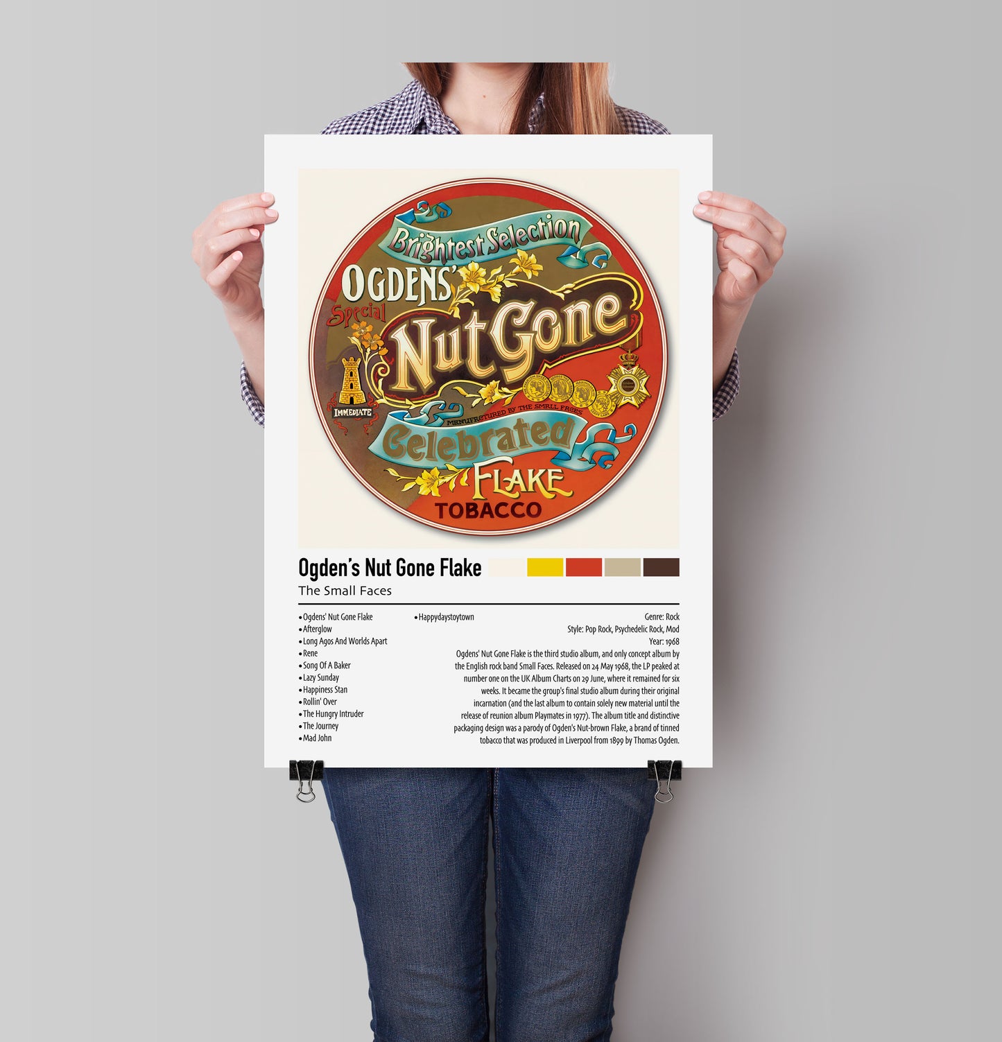 The Small Faces | Ogden's Nut Gone Flake | Custom Album Cover Poster Print