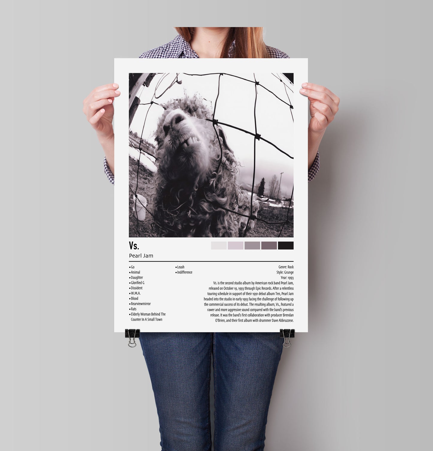 Pearl Jam | Vs. | Custom Album Cover Poster Print