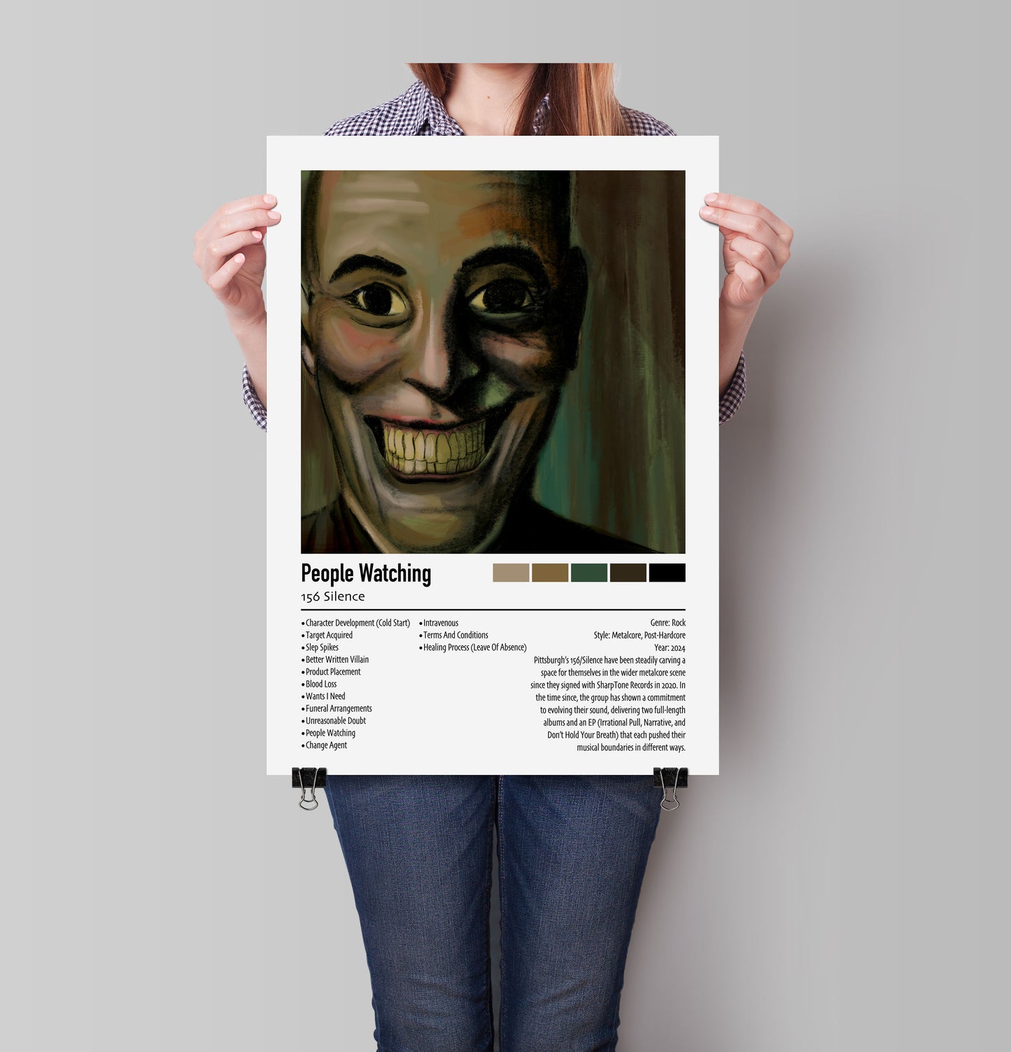 156 Silence | People Watching | Custom Album Cover Poster Print