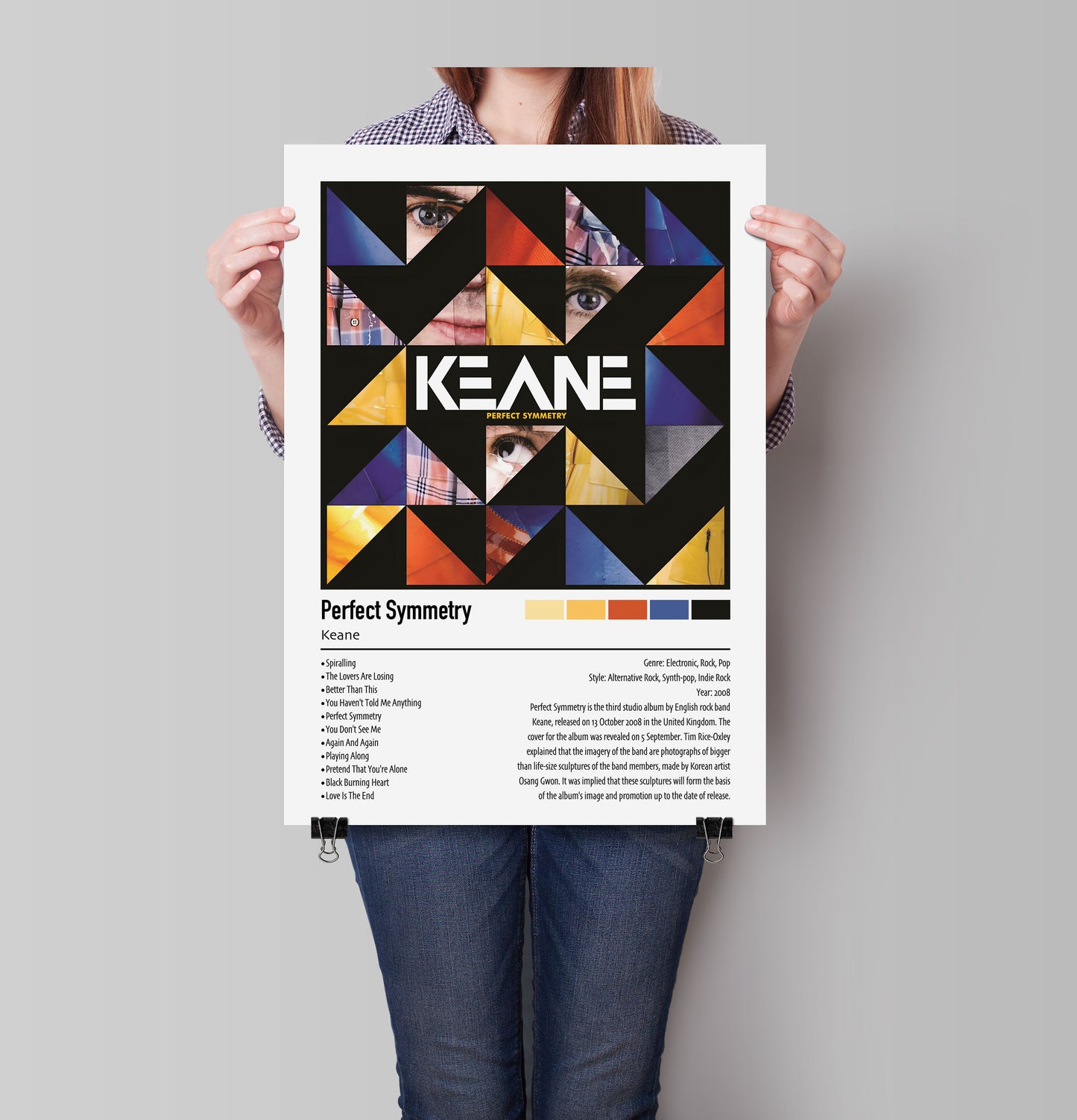 Keane | Perfect Symmetry | Custom Album Cover Poster Print