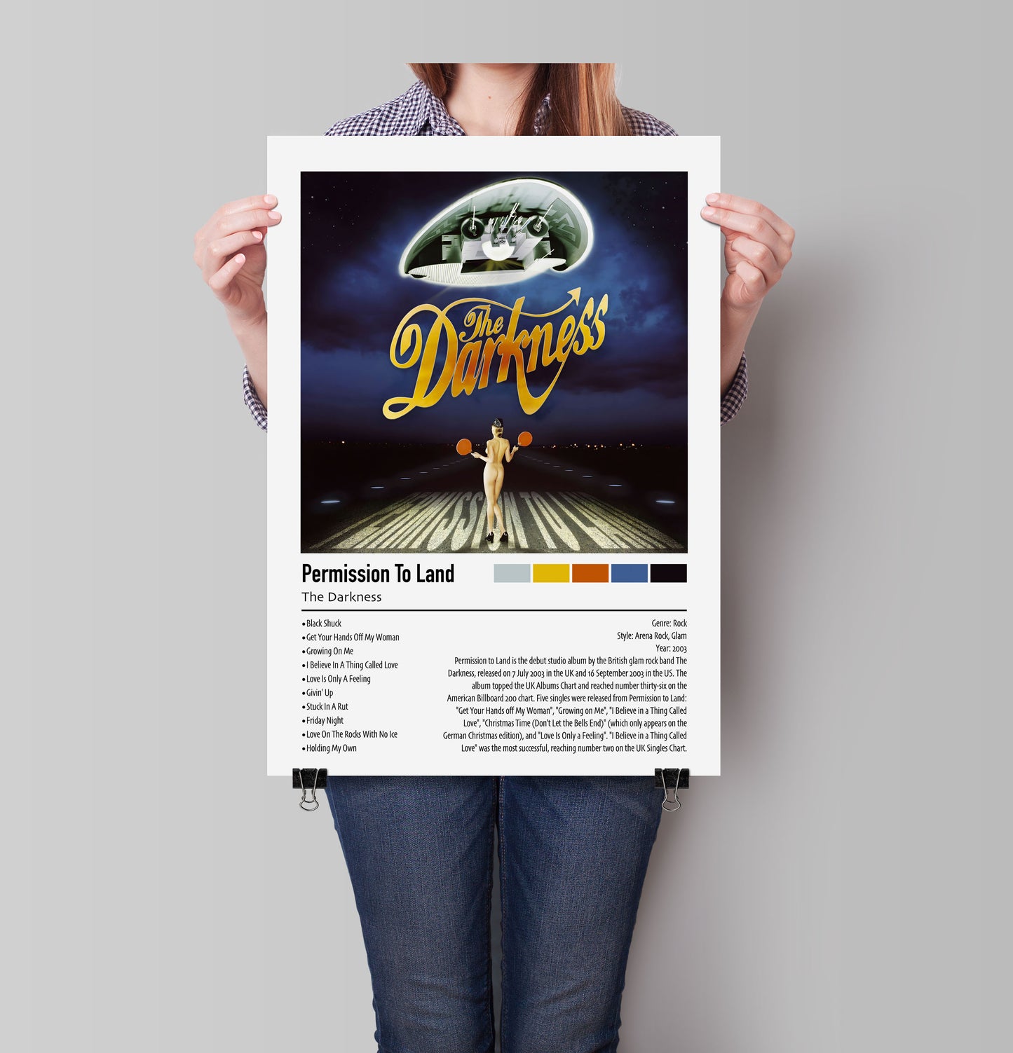 The Darkness | Permission To Land | Custom Album Cover Poster Print