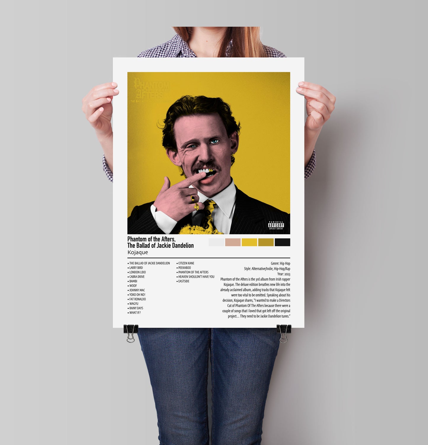 Kojaque | Phantom of the Afters. The Ballad of Jackie Dandelion | Custom Album Cover Poster Print