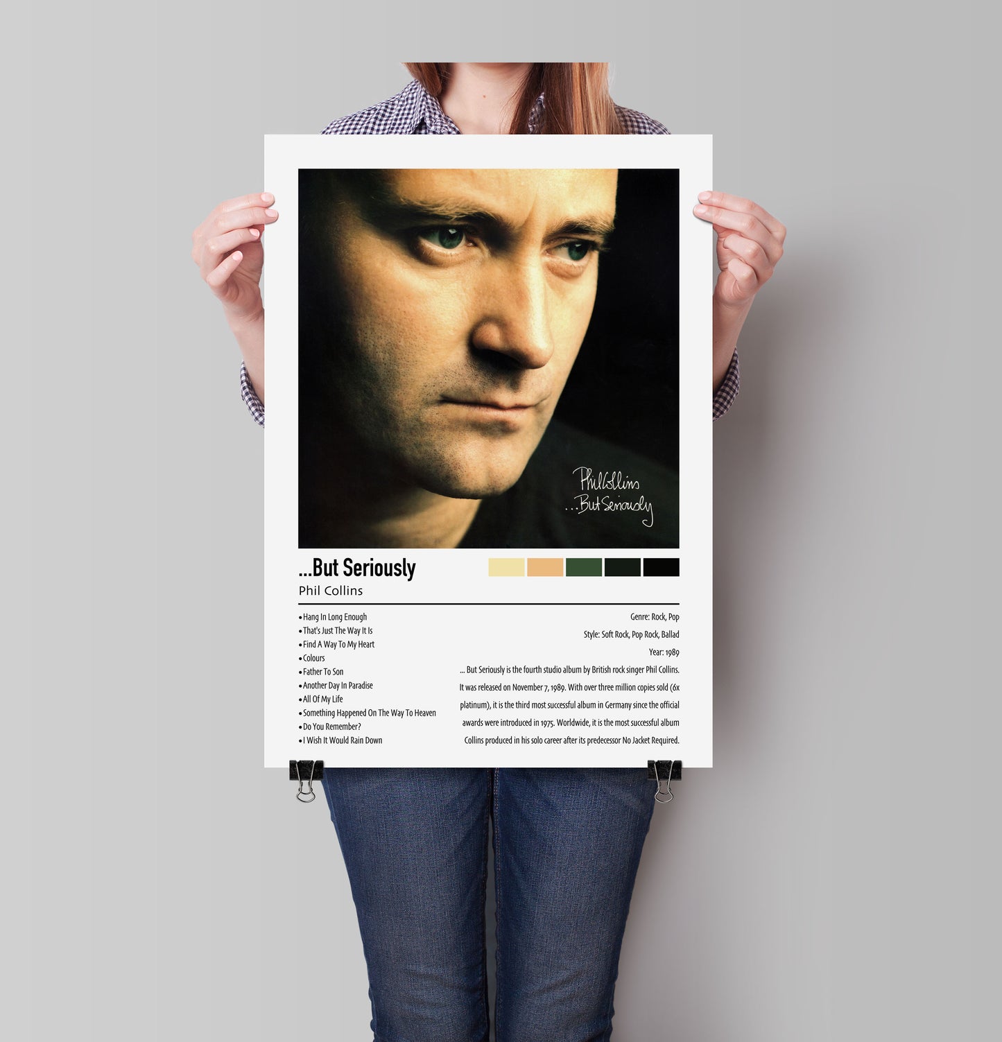 Phil Collins | ...But Seriously | Custom Album Cover Poster Print