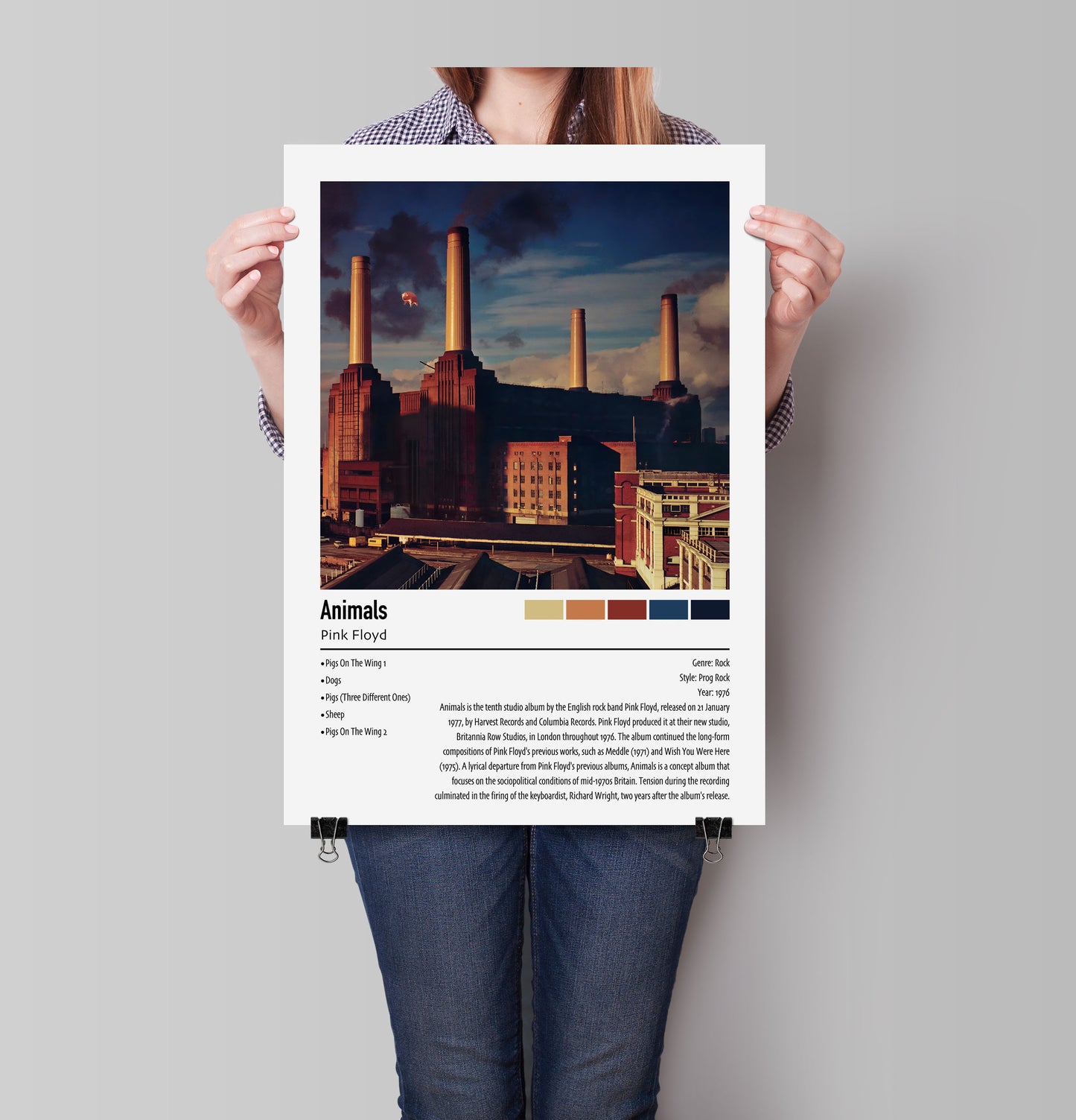 Pink Floyd | Animals | Custom Album Cover Poster Print