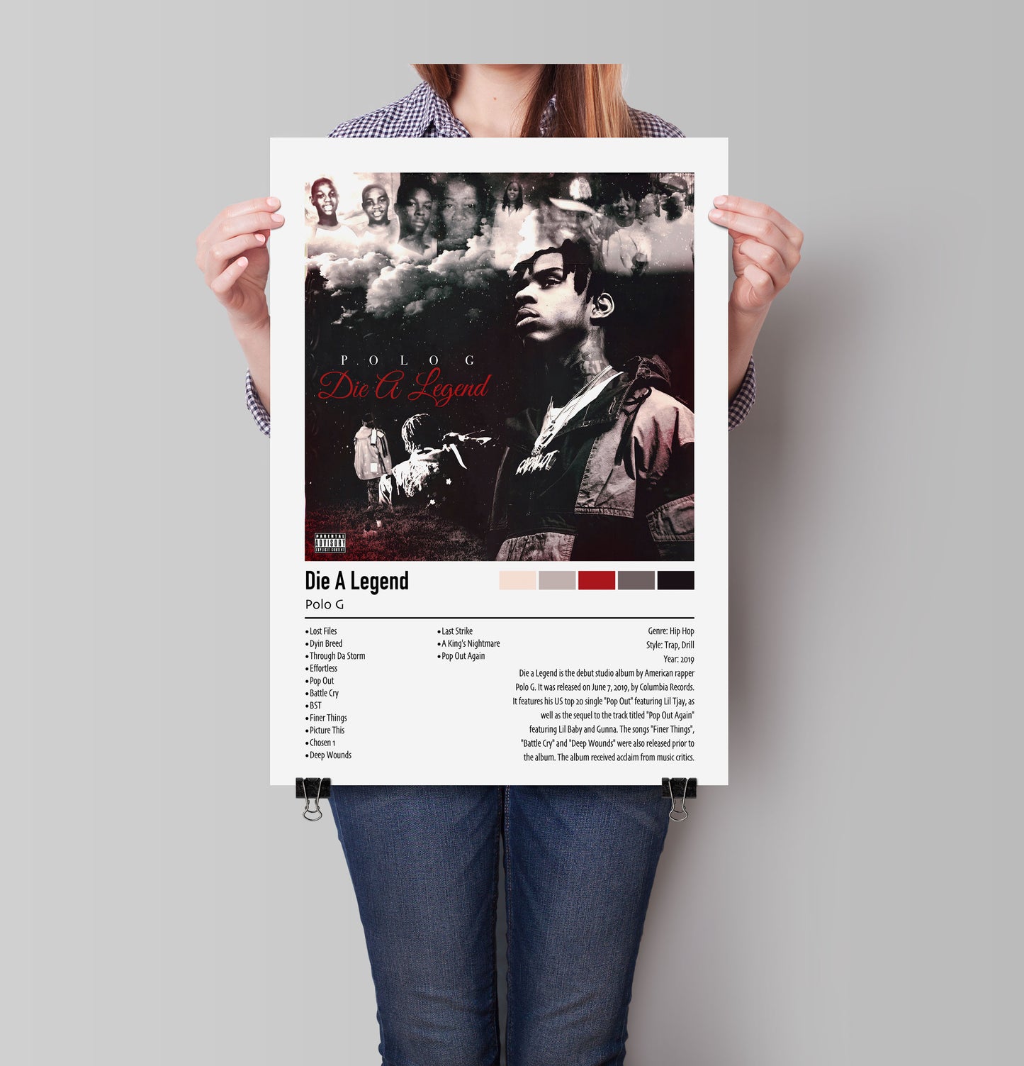 Polo G | Die A Legend | Custom Album Cover Poster Print