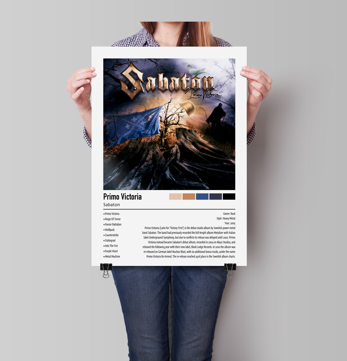 Sabaton | Primo Victoria | Custom Album Cover Poster Print