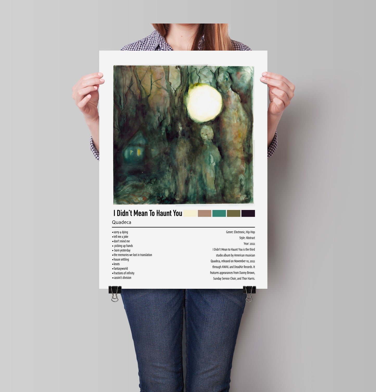 Quadeca | I Didn't Mean To Haunt You | Custom Album Cover Poster Print