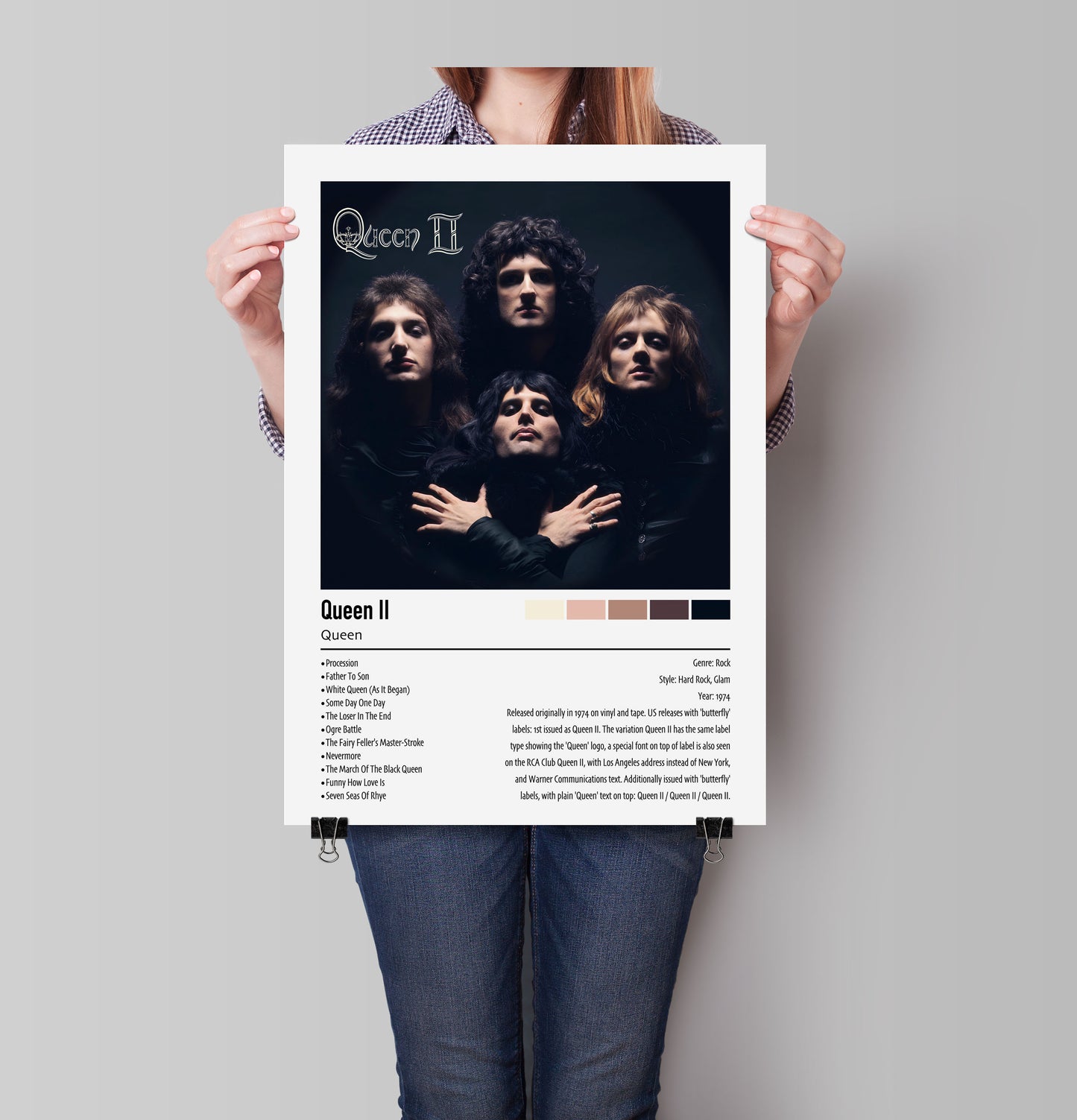 Queen | Queen Il | Custom Album Cover Poster Print