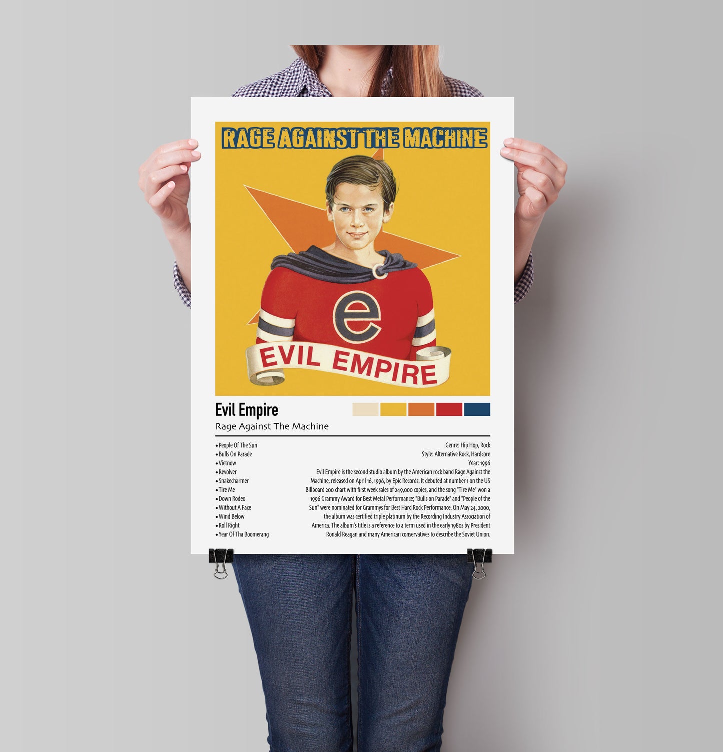 Rage Against The Machine | Evil Empire | Custom Album Cover Poster Print