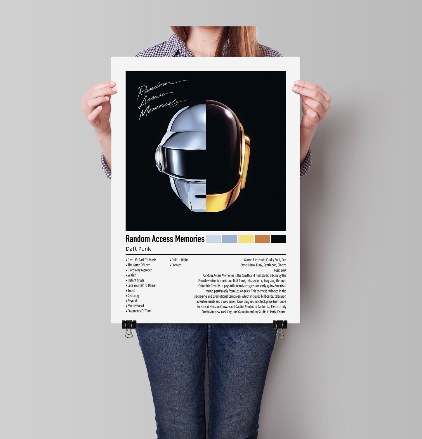 Daft Punk | Random Access Memories | Custom Album Cover Poster Print