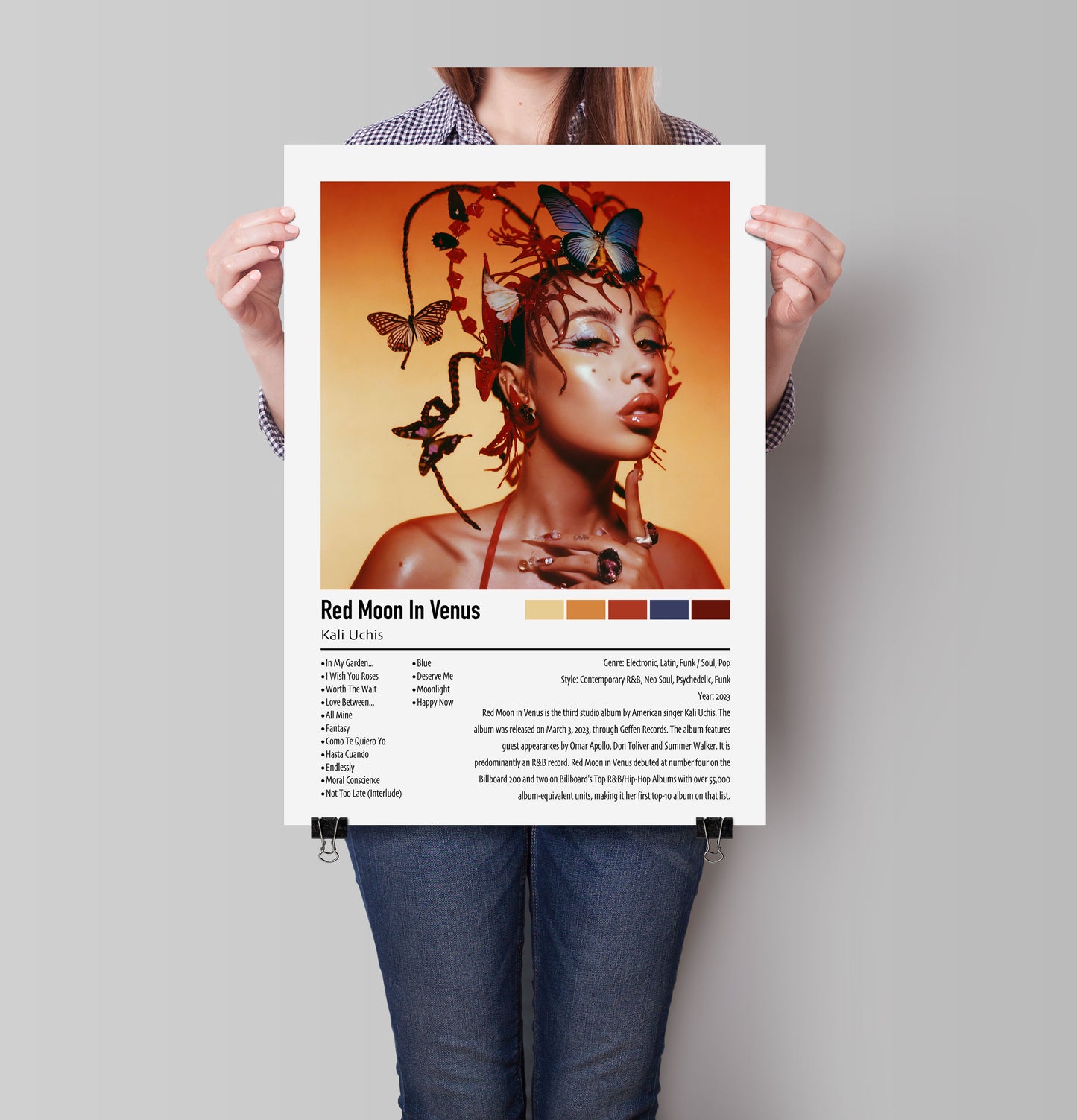 Kali Uchis | Red Moon In Venus | Custom Album Cover Poster Print