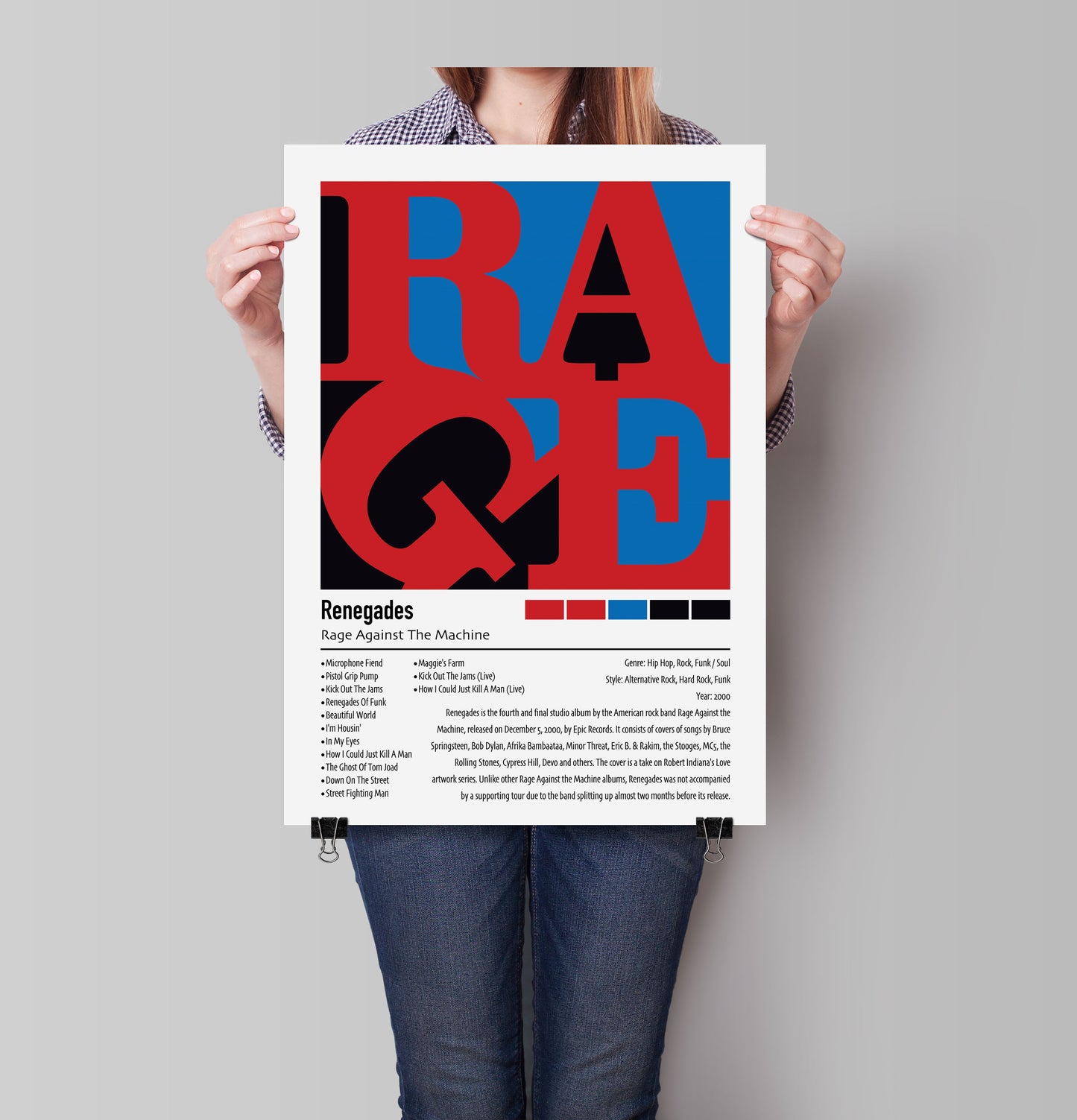 Rage Against The Machine | Renegades | Custom Album Cover Poster Print