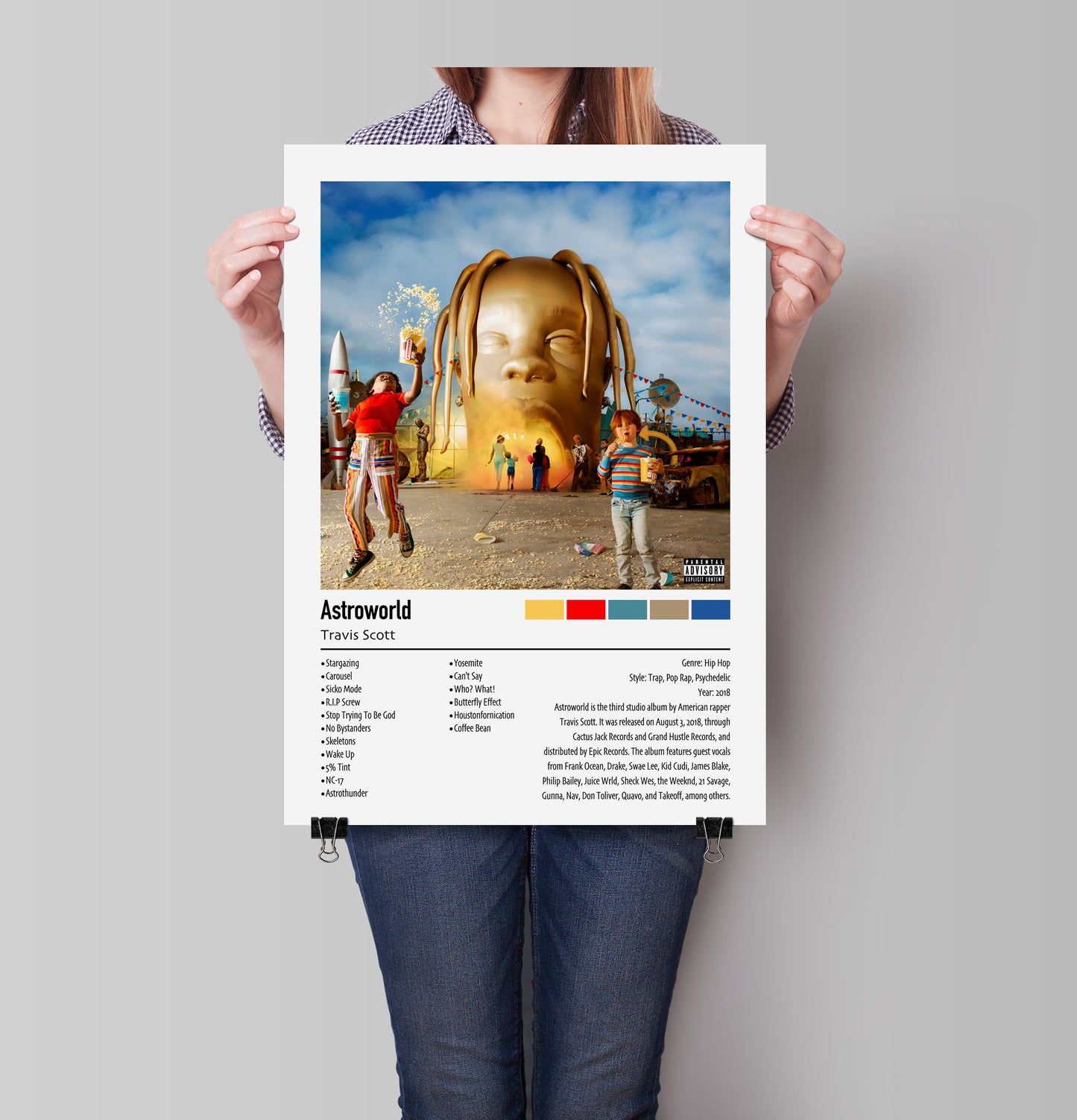 Travis Scott | Astroworld | Custom Album Cover Poster Print