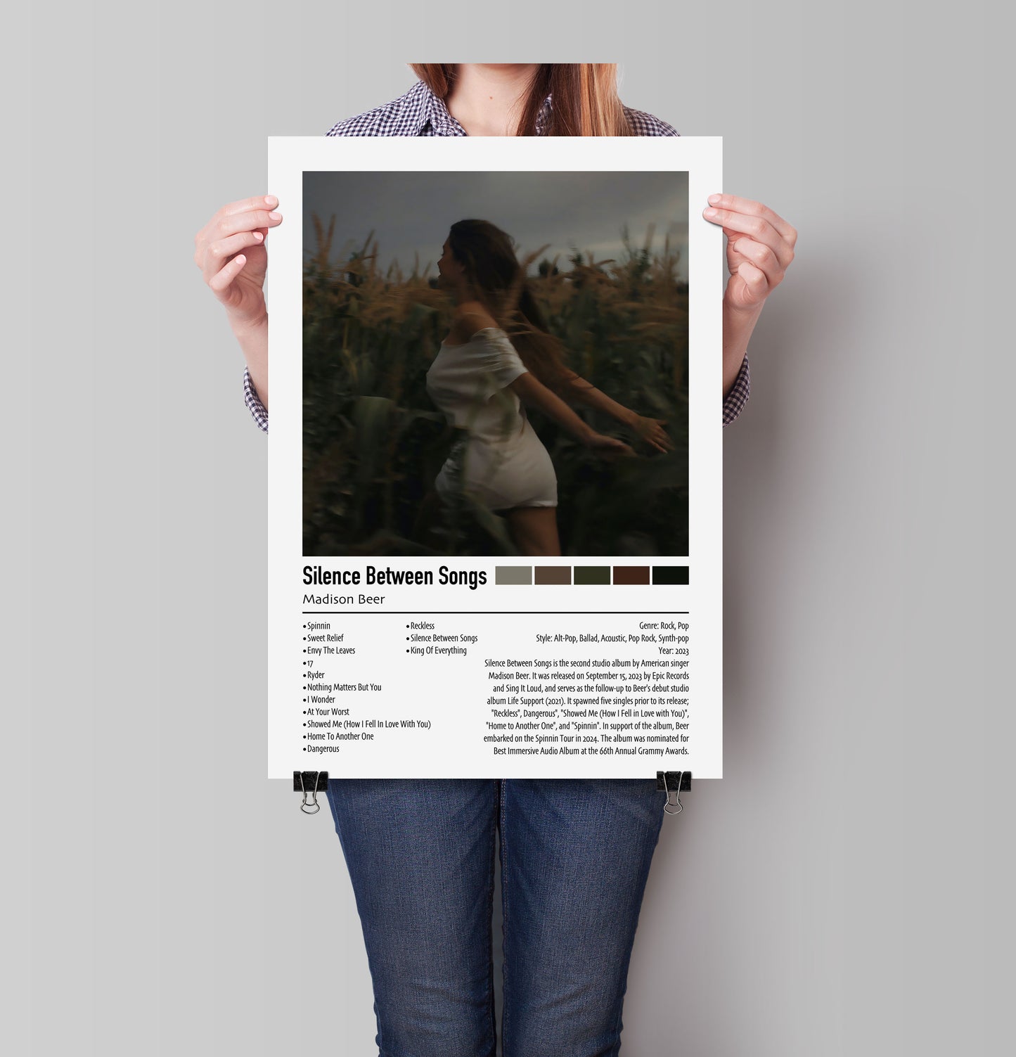 Madison Beer | Silence Between Songs | Custom Album Cover Poster Print