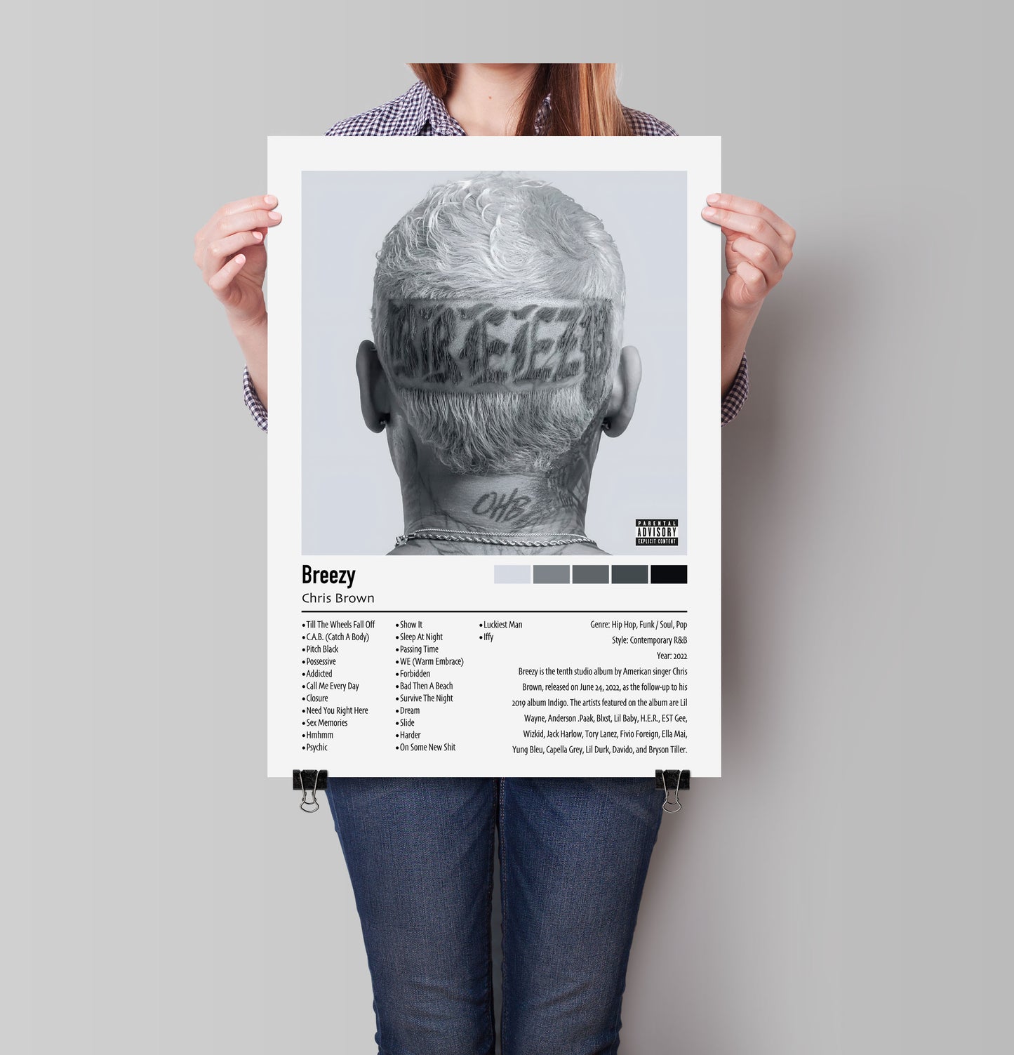 Chris Brown | Breezy | Custom Album Cover Poster Print