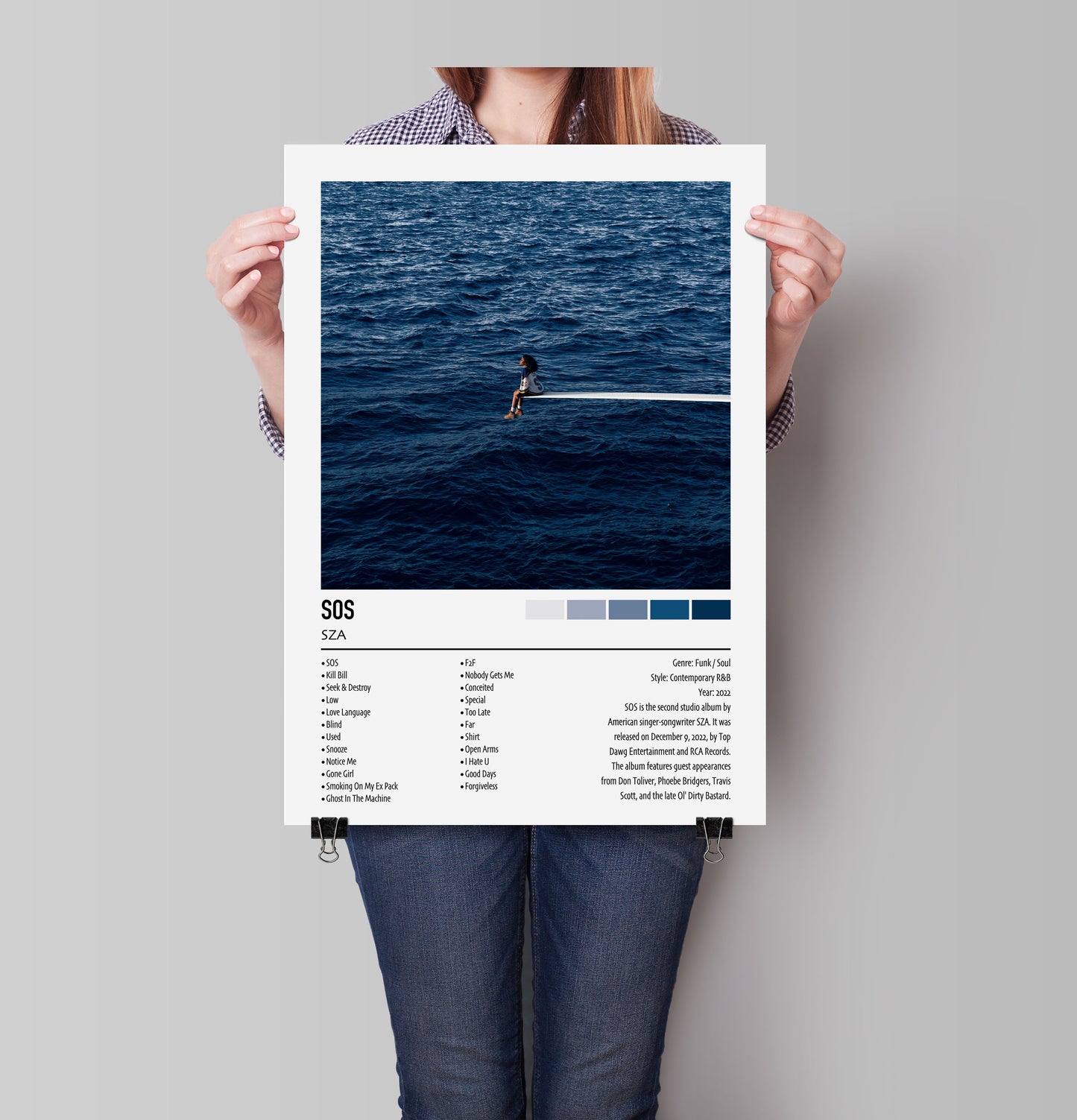 SZA | SOS | Custom Album Cover Poster Print