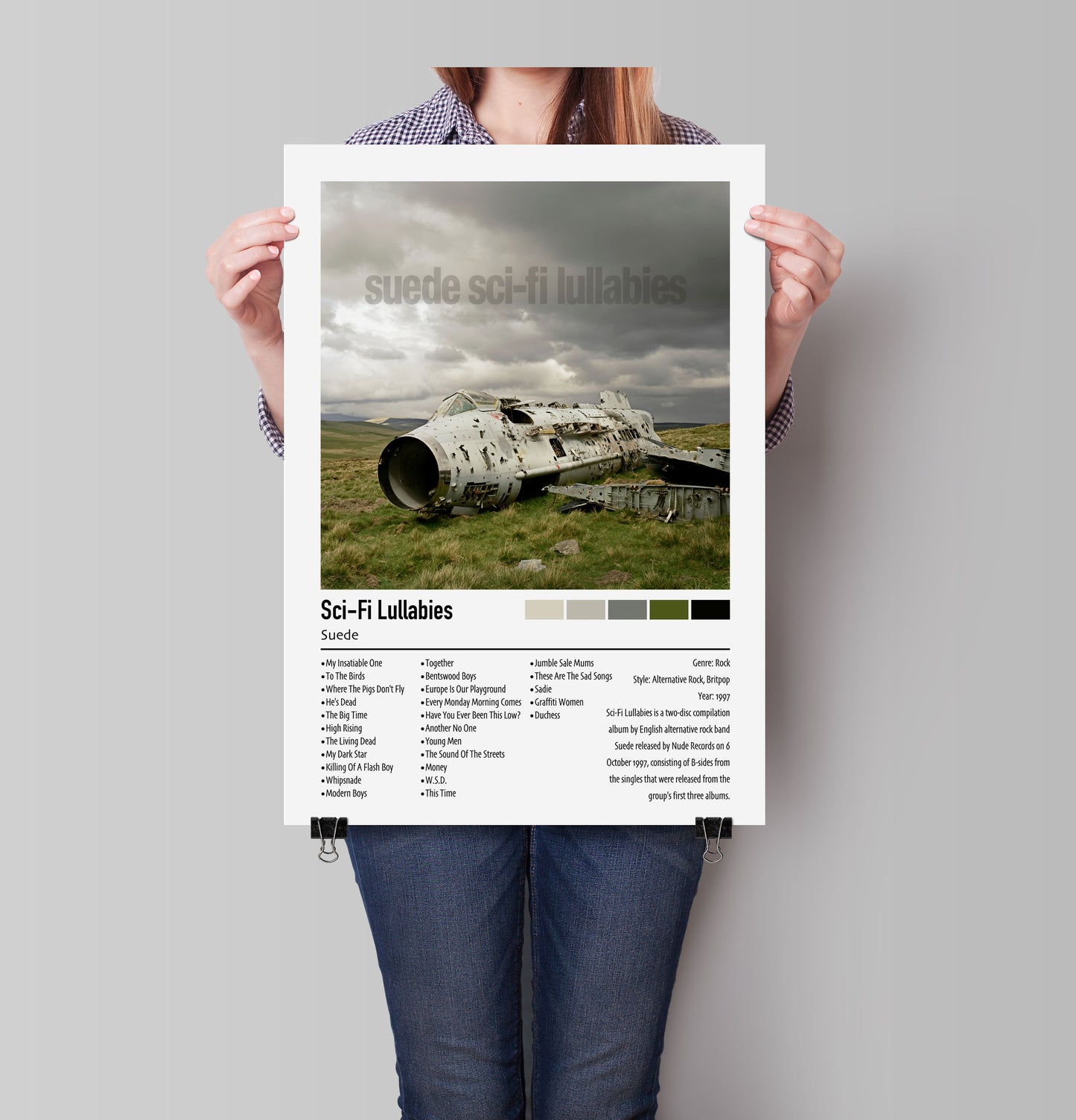 Suede | Sci-Fi Lullabies | Custom Album Cover Poster Print