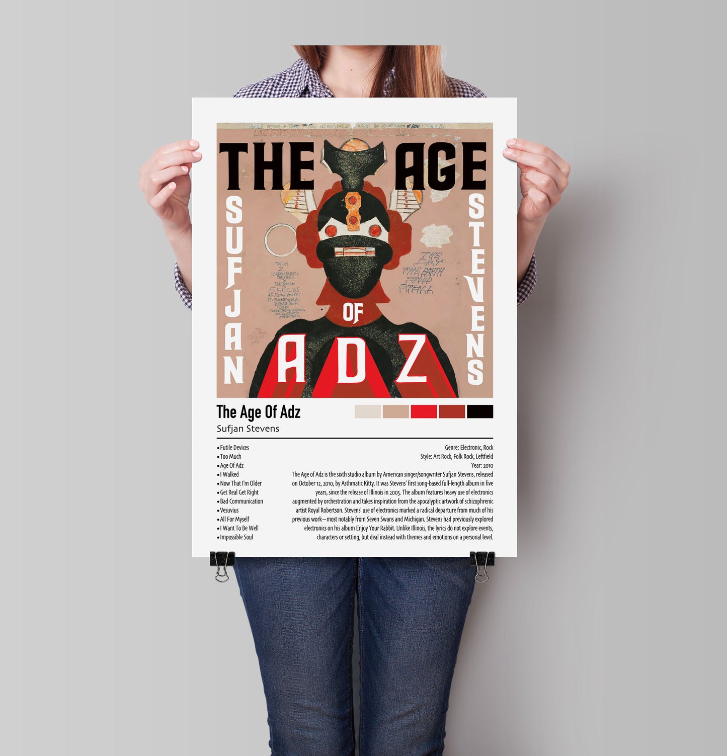 Adz Sufjan | The Age Of Adz | Custom Album Cover Poster Print