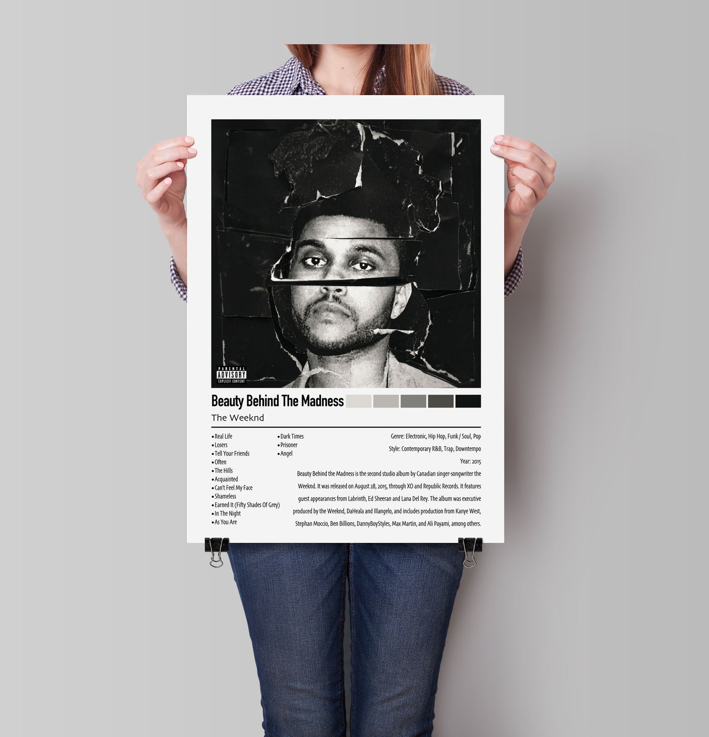 The Weeknd | Beauty Behind The Madness | Custom Album Cover Poster Print