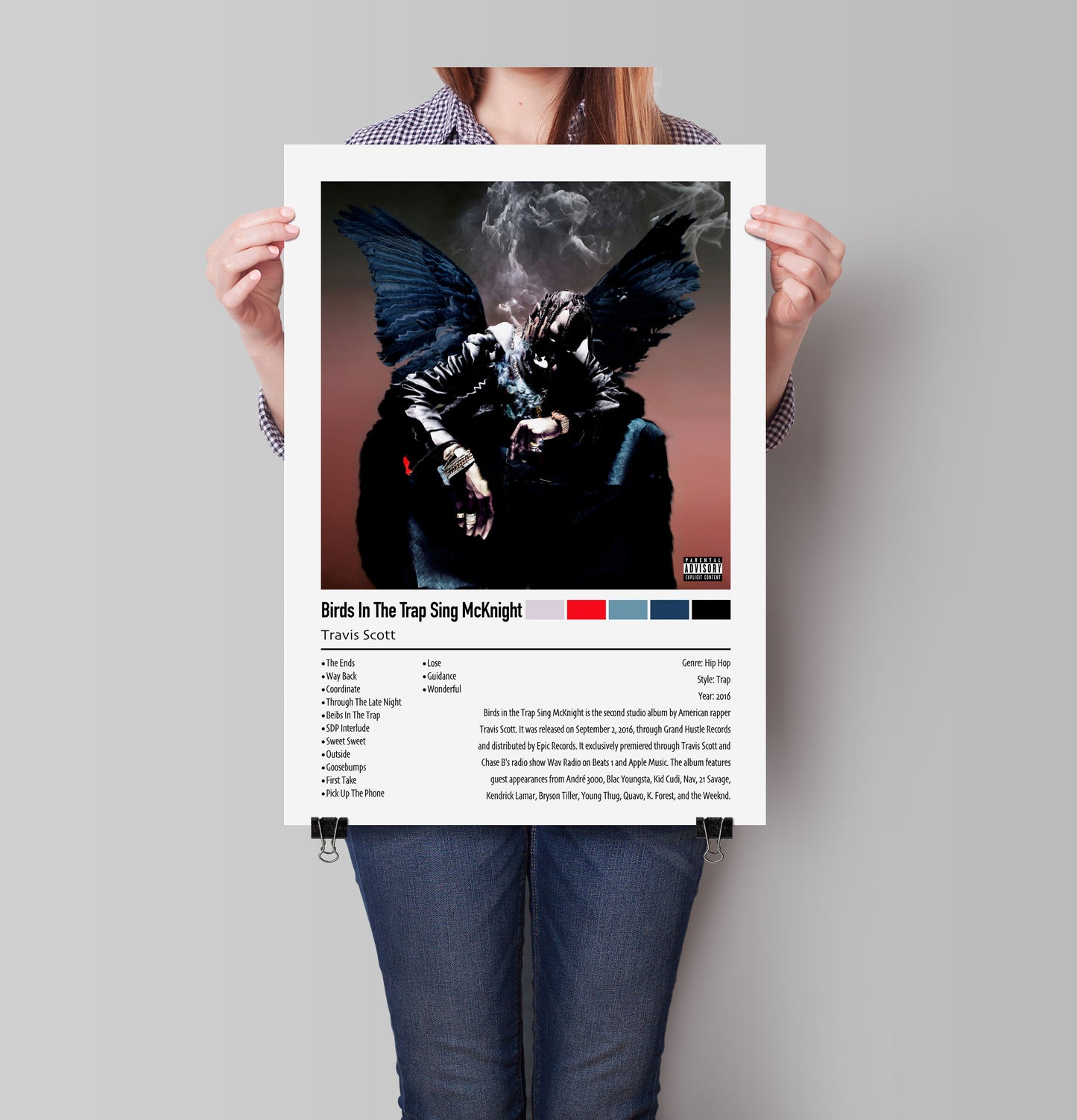 Travis Scott | Birds In The Trap Sing Mcknight | Custom Album Cover Poster Print