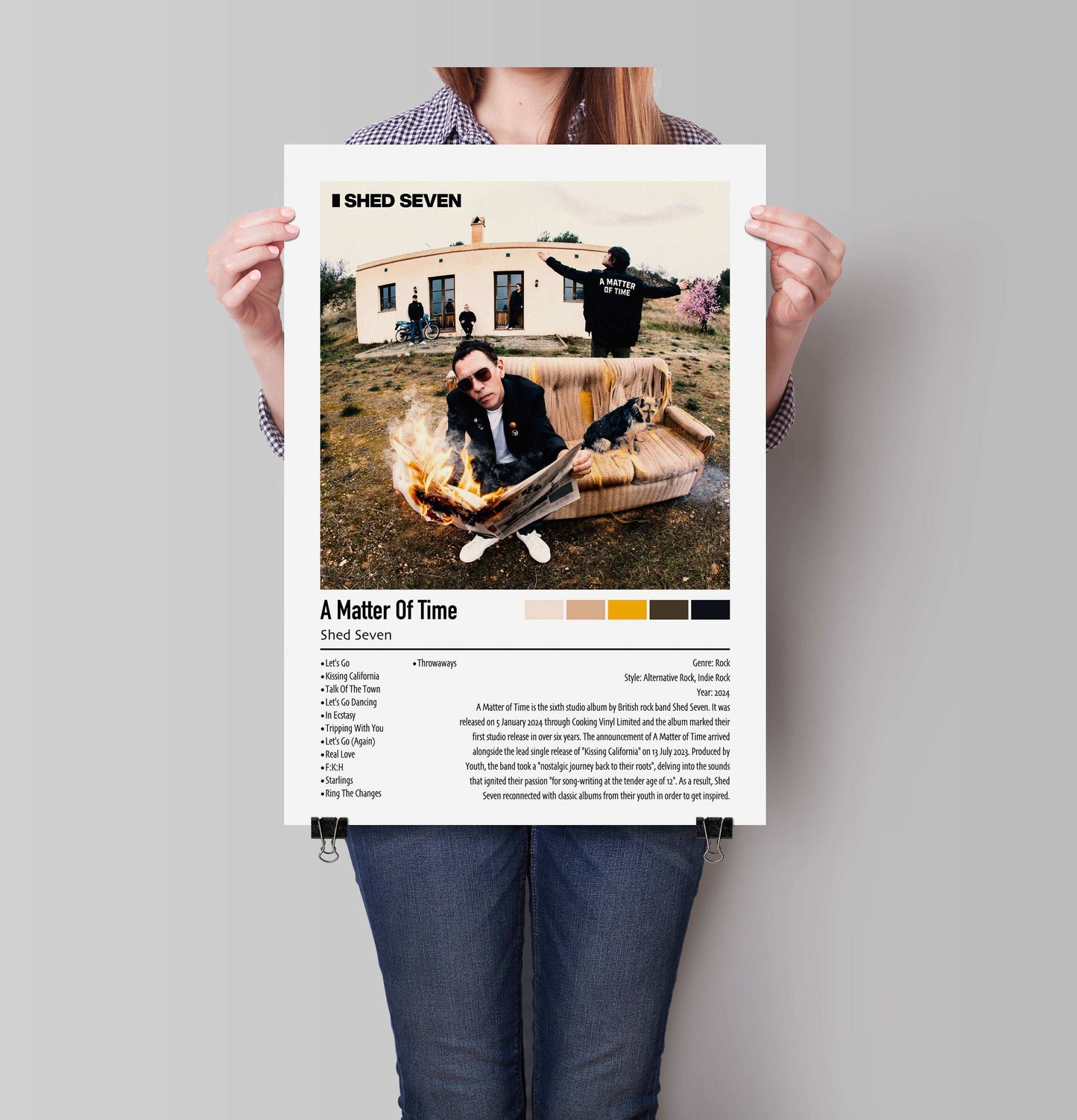 Shed Seven | A Matter Of Time | Custom Album Cover Poster Print