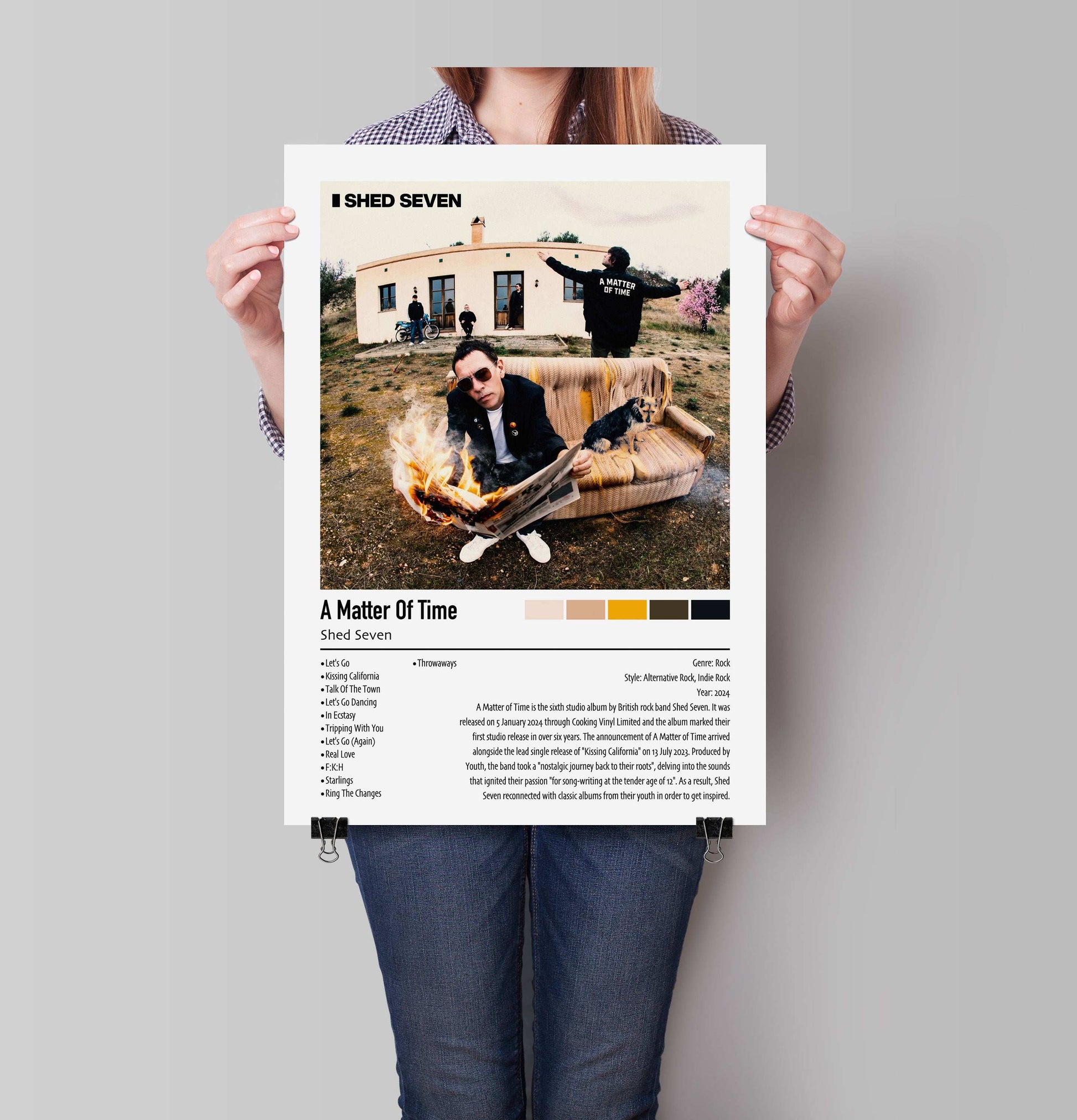 Shed Seven | A Matter Of Time | Custom Album Cover Poster Print