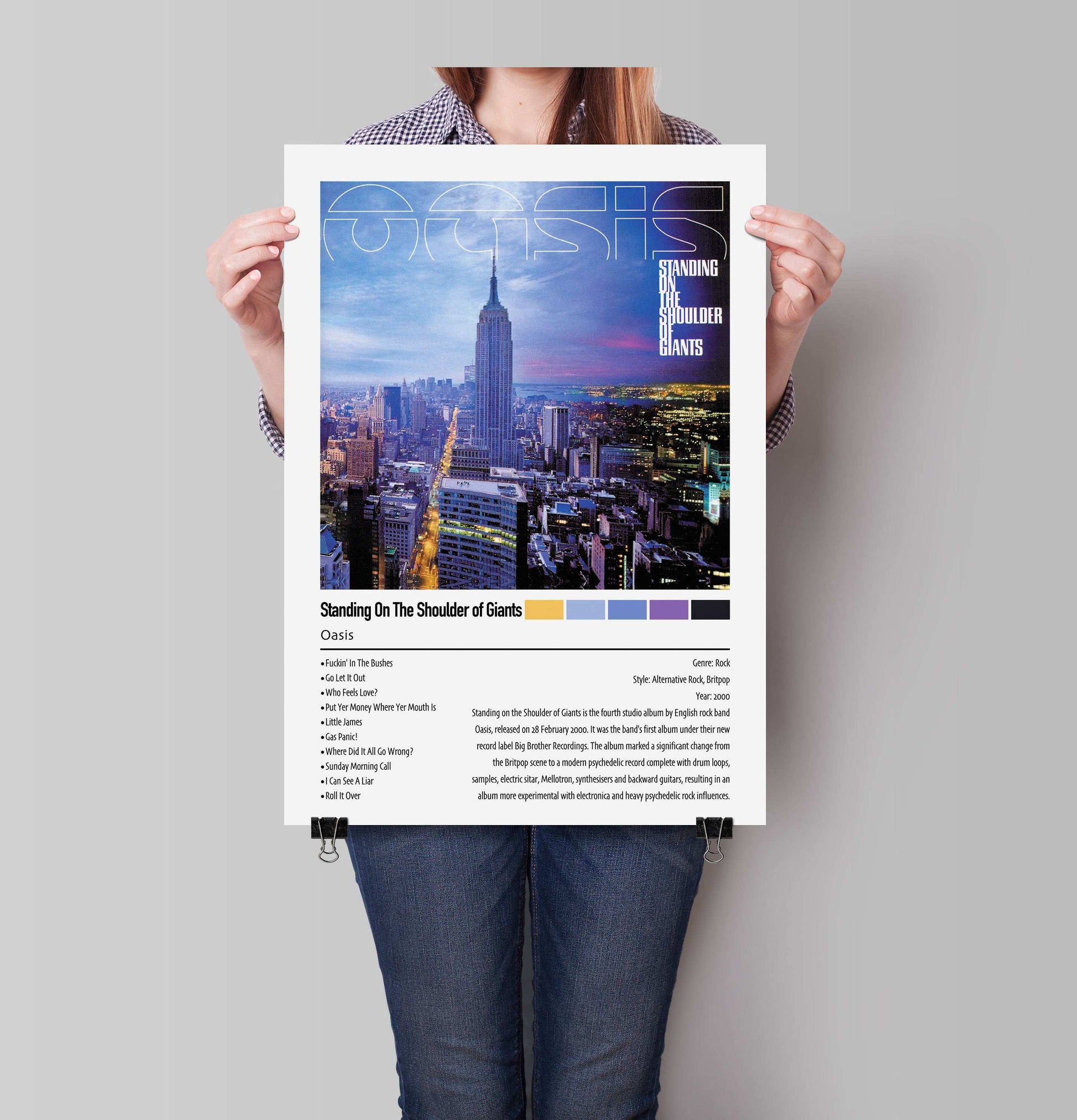 Oasis | Standing On The Shoulder of Giants | Custom Album Cover Poster Print