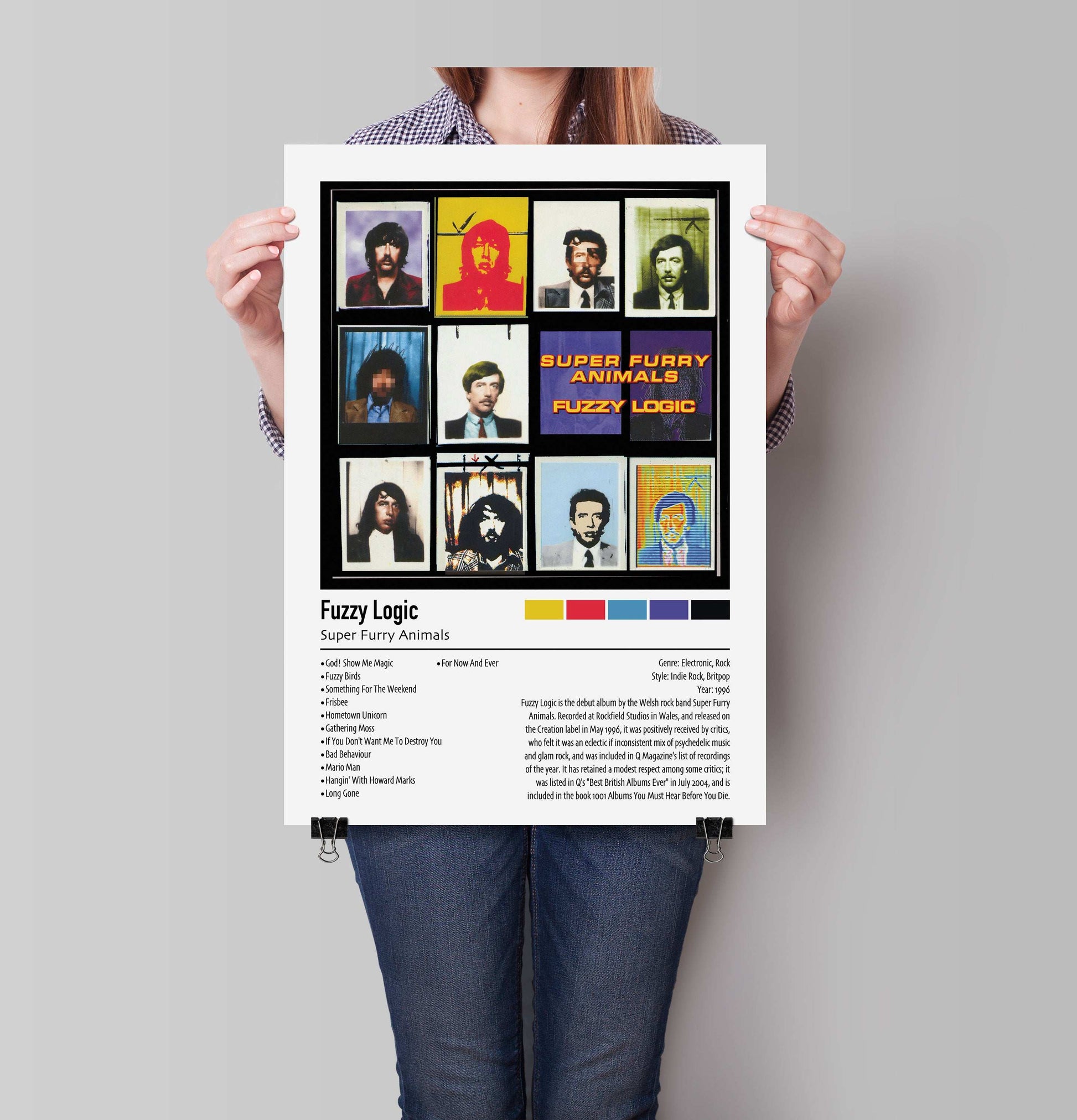 Super Furry Animals | Fuzzy Logic | Custom Album Cover Poster Print