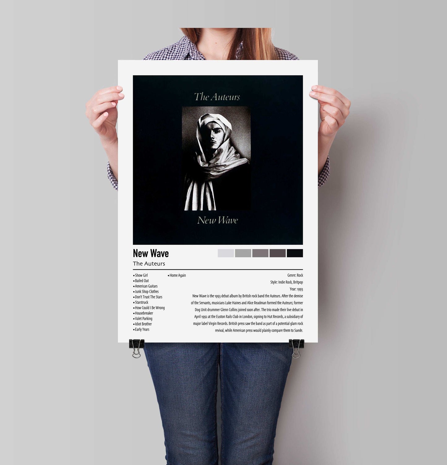 The Auteurs | New Wave | Custom Album Cover Poster Print