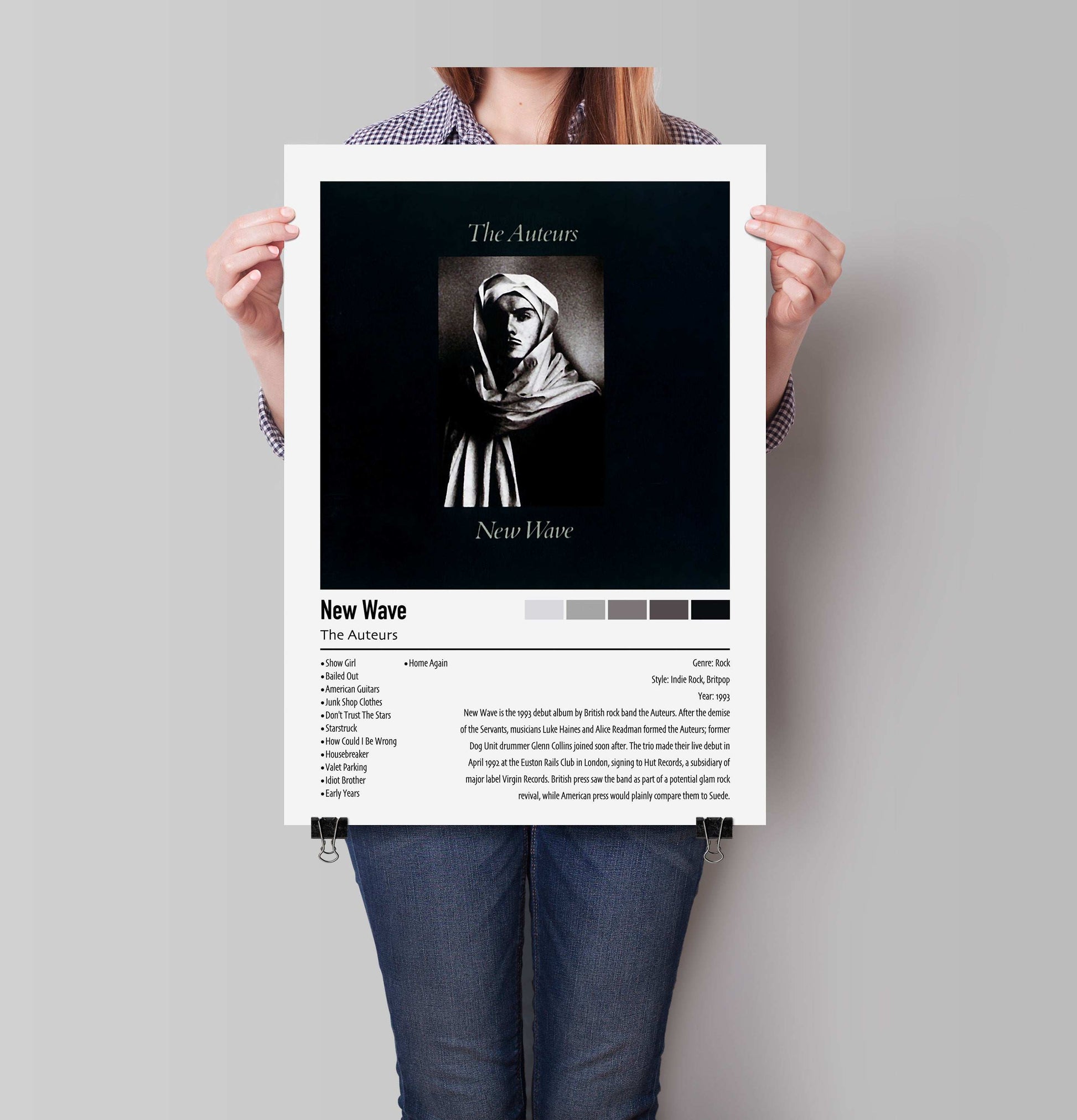 The Auteurs | New Wave | Custom Album Cover Poster Print